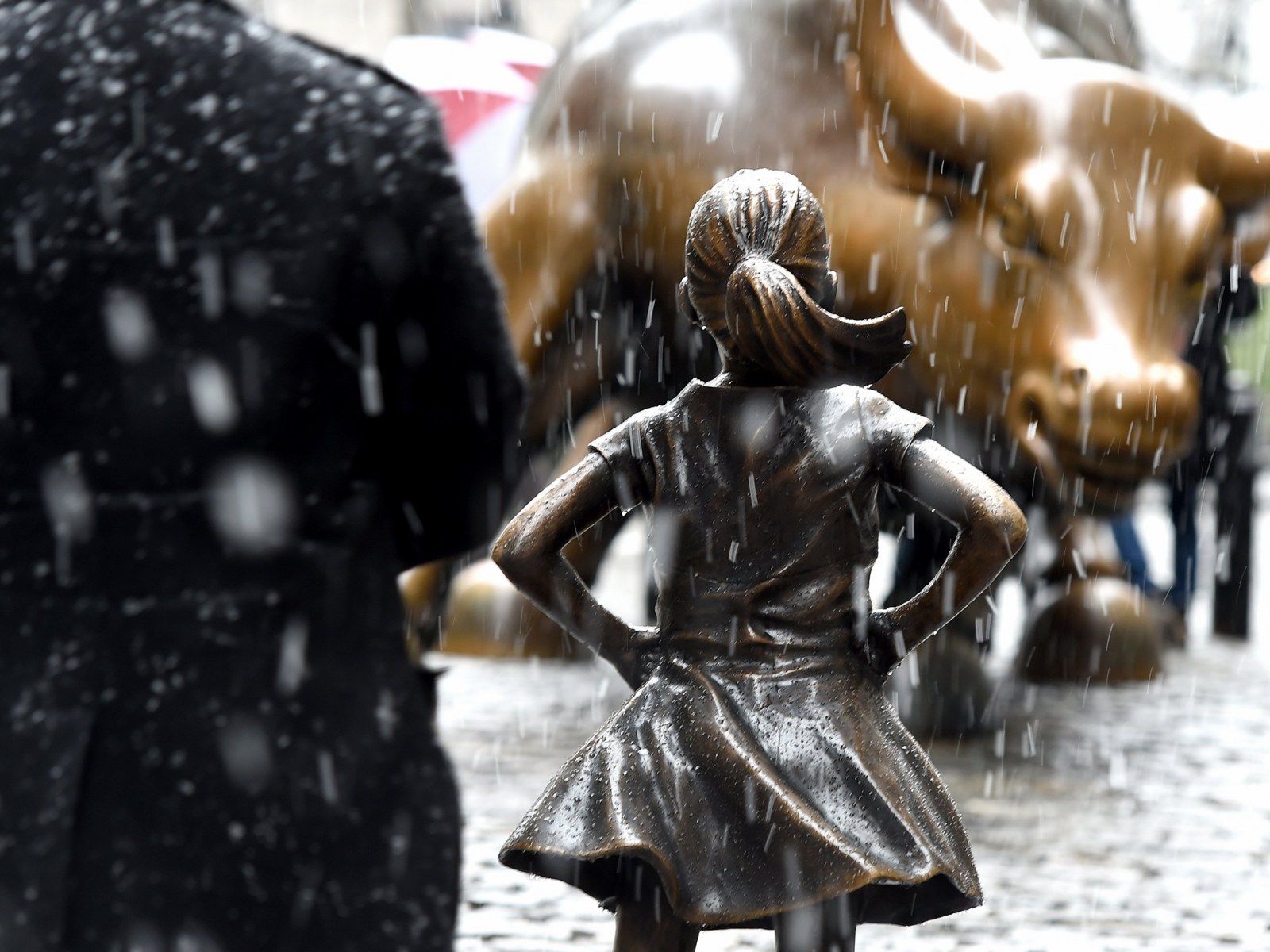 Fearless Girl': Iconic Statue Moves From Facing Down Bull to
