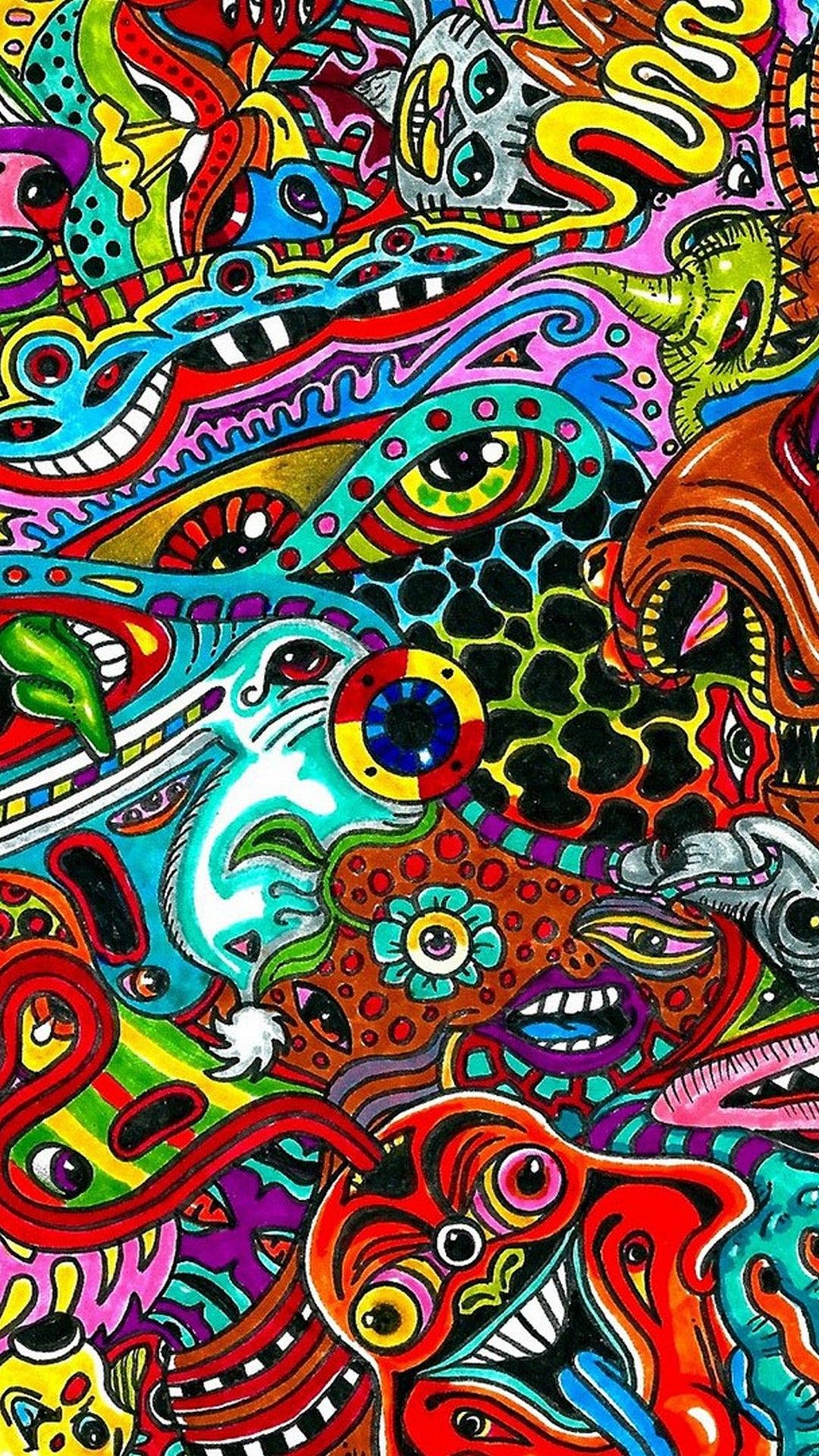 Wallpaper Psychedelic Art Acrylic Paint Colored Rainbow Abstract Art  Background  Download Free Image