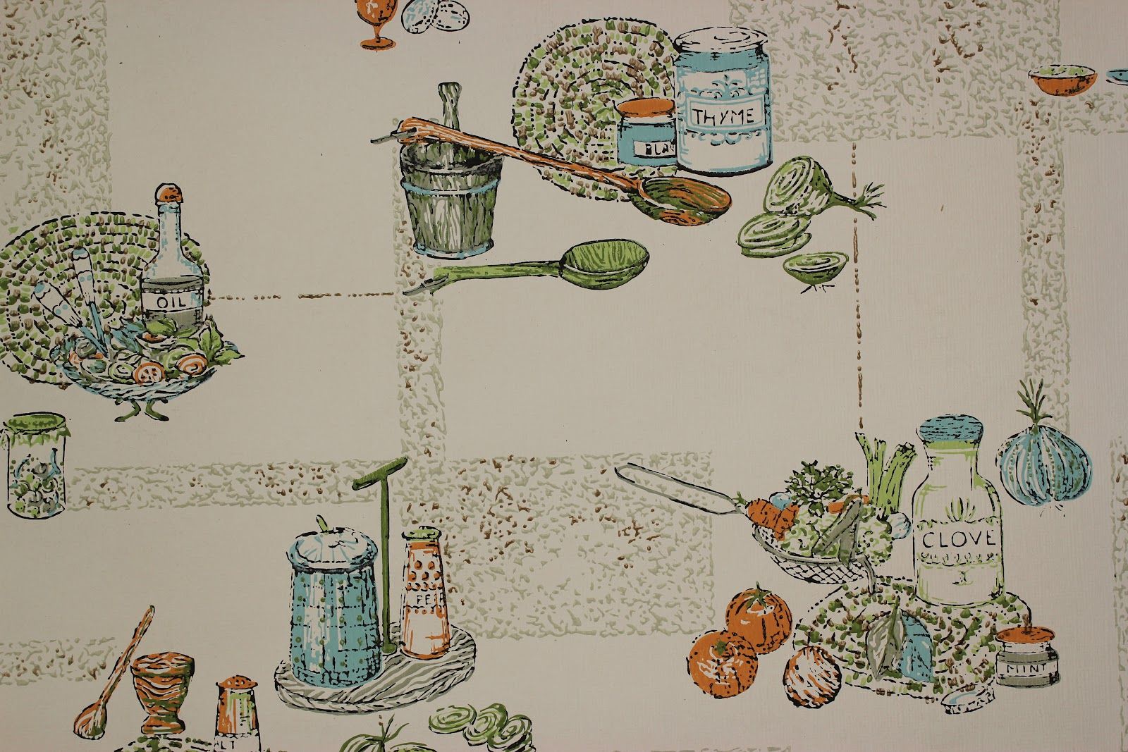 Vintage Kitchen Wallpaper Designs
