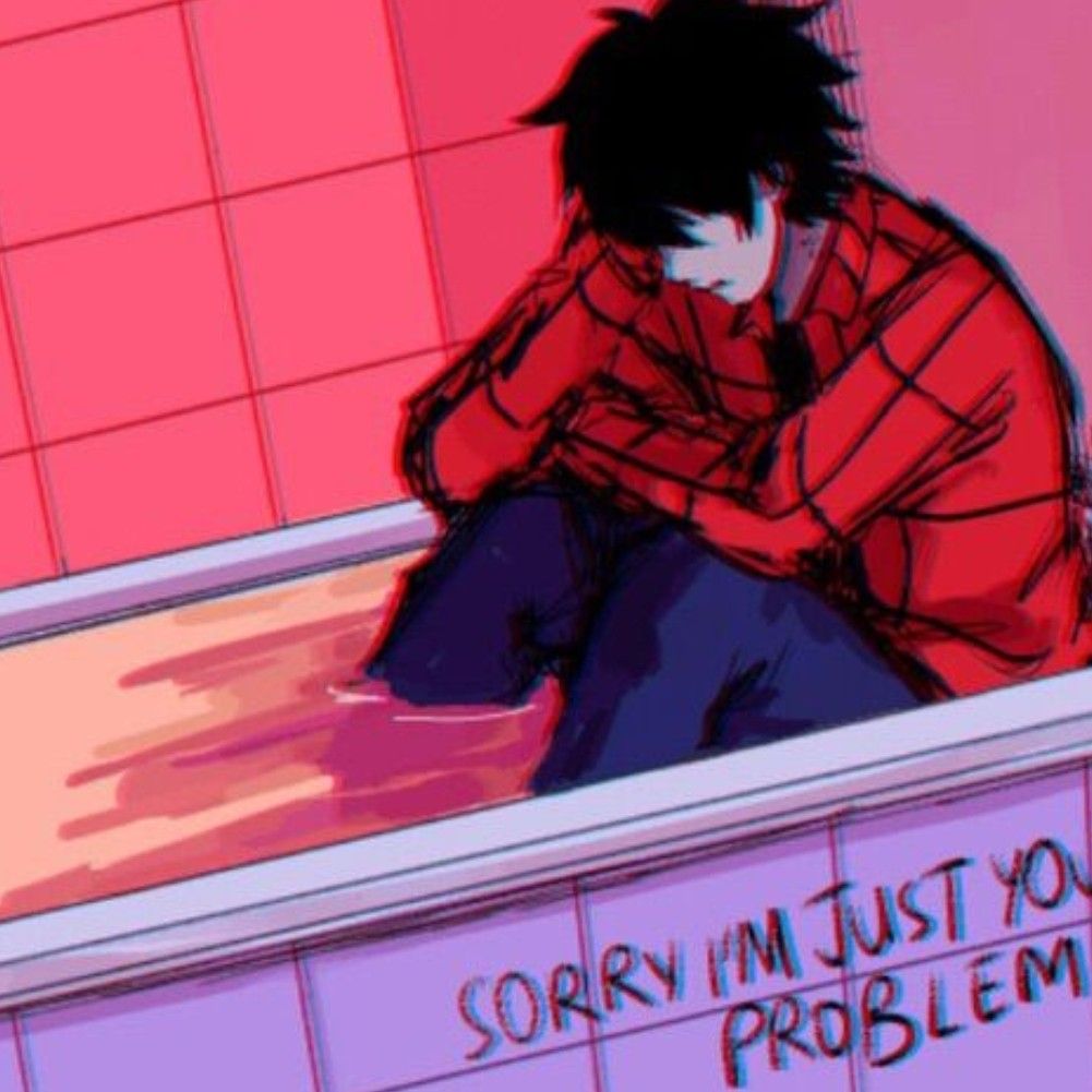 Anime Sad Boy Glitch