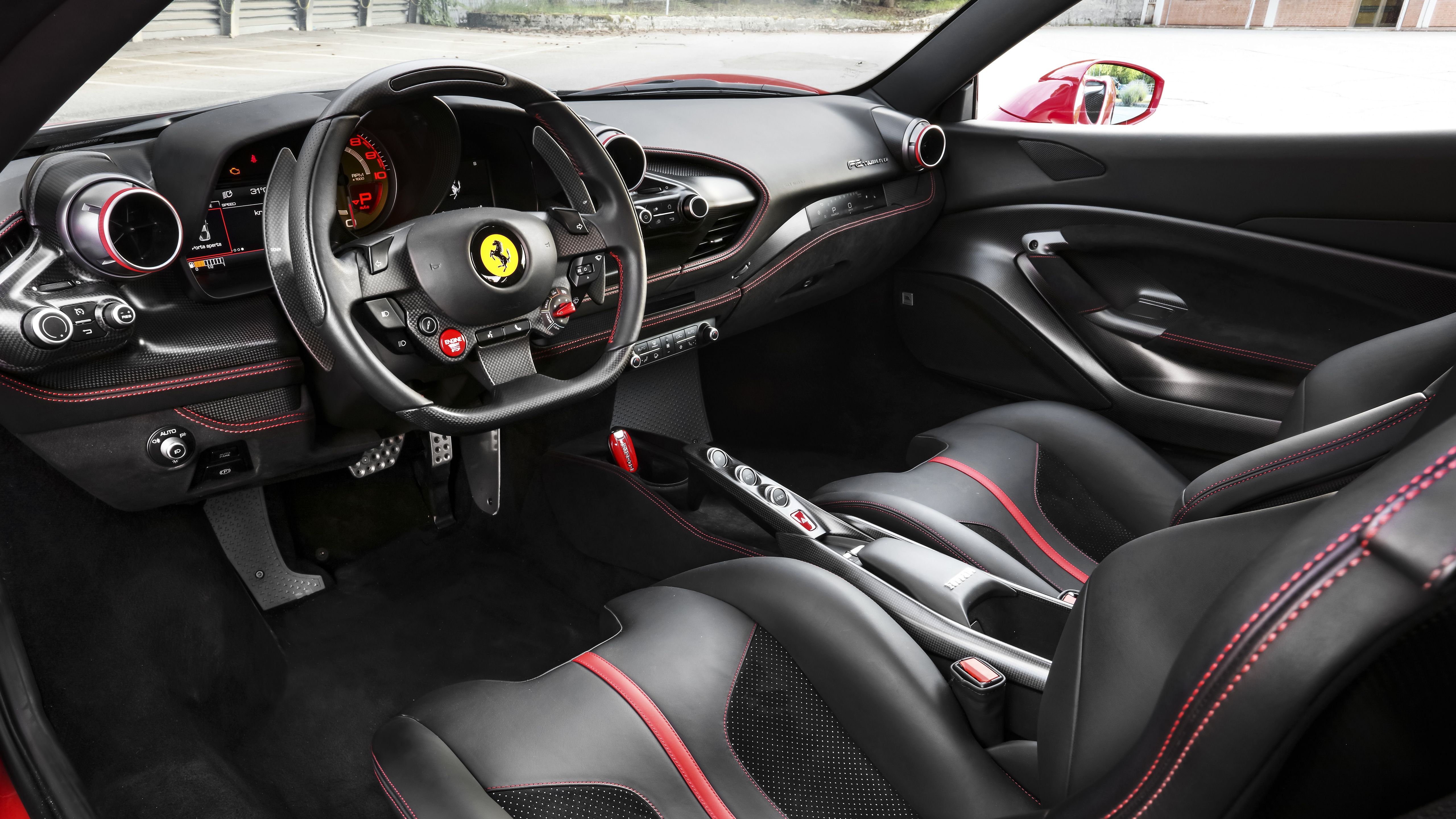 Ferrari F8 Tributo 2019 4K Interior Wallpaper. HD Car Wallpaper