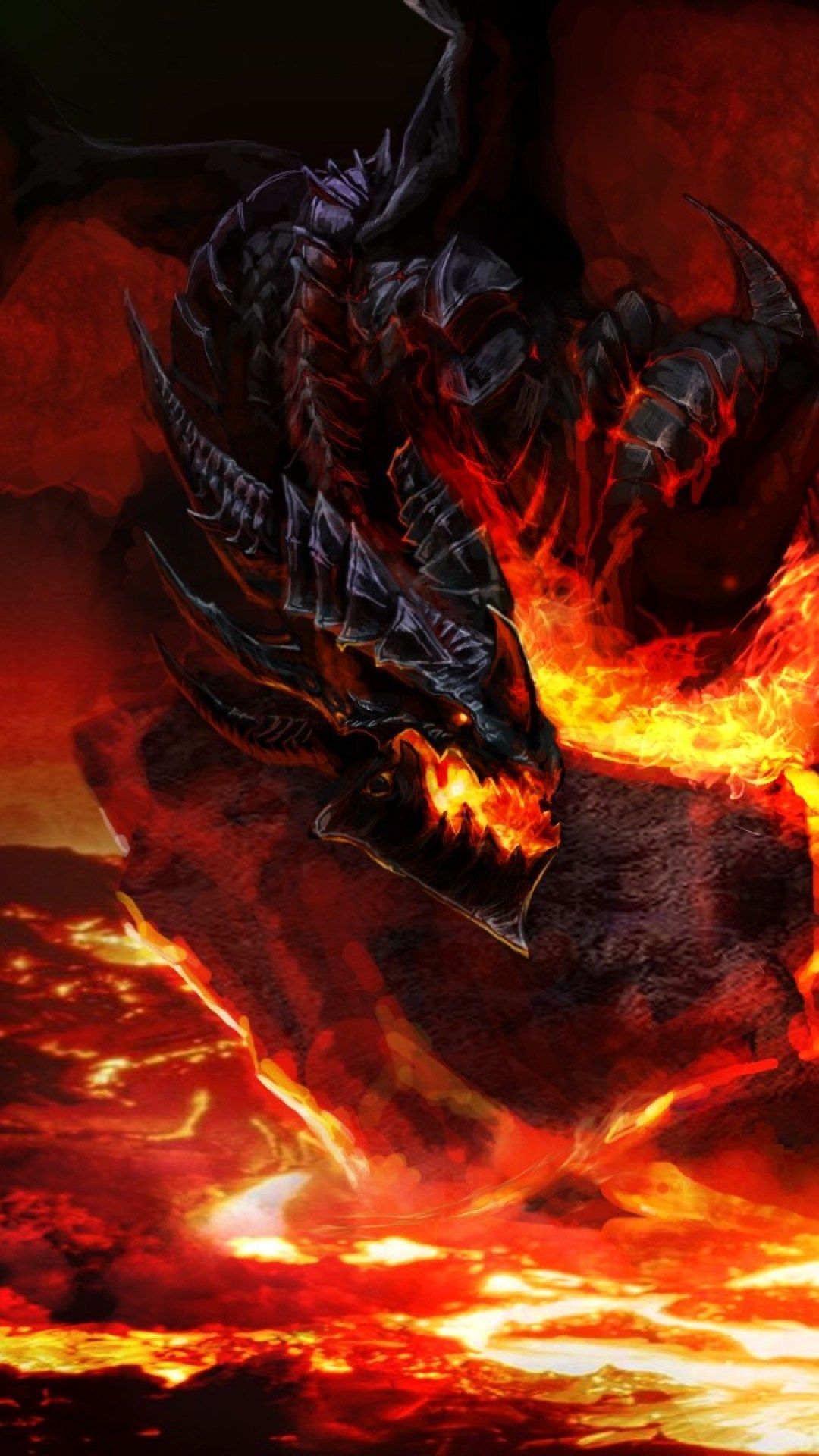 WOW wallpaper for iphone 6. Fire dragon, Dragon