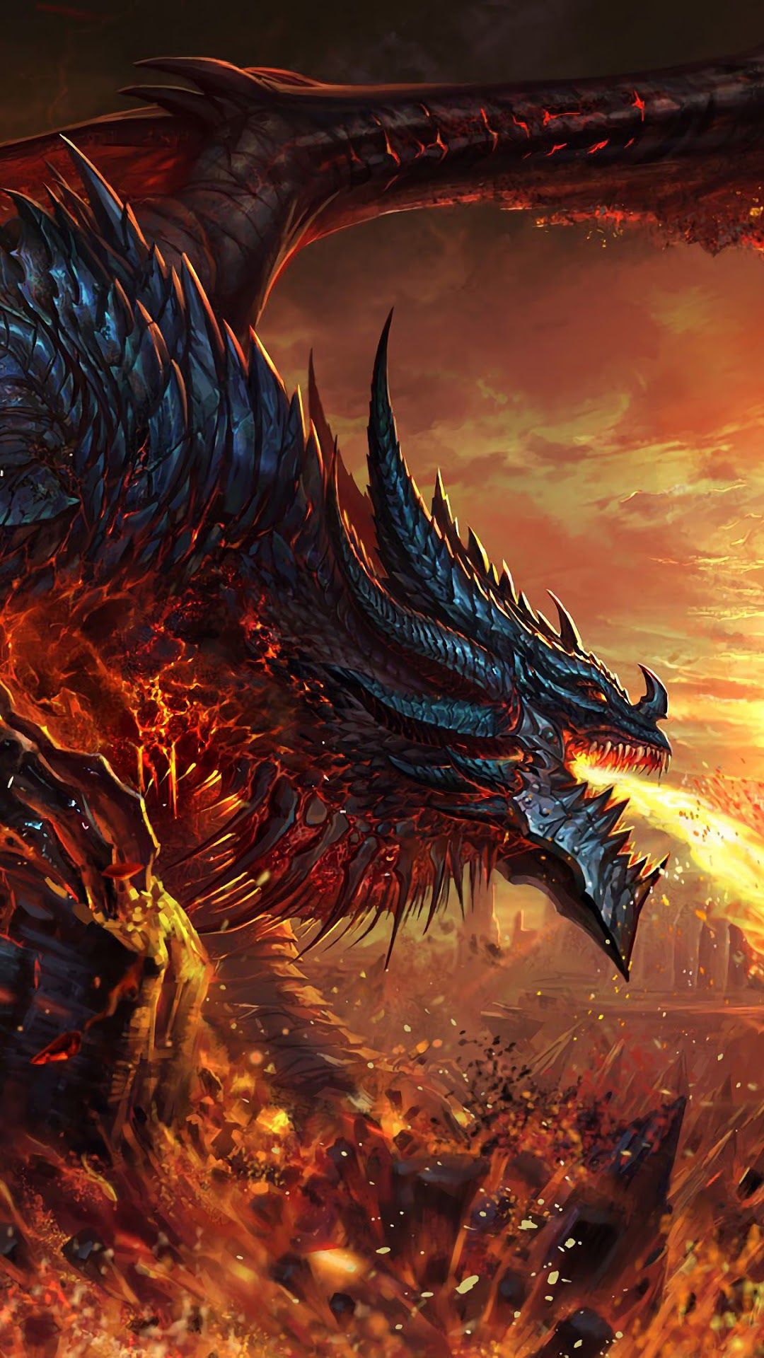 Dragon, Fire Breath, Fantasy iPhone 6s, 6 HD Wallpaper
