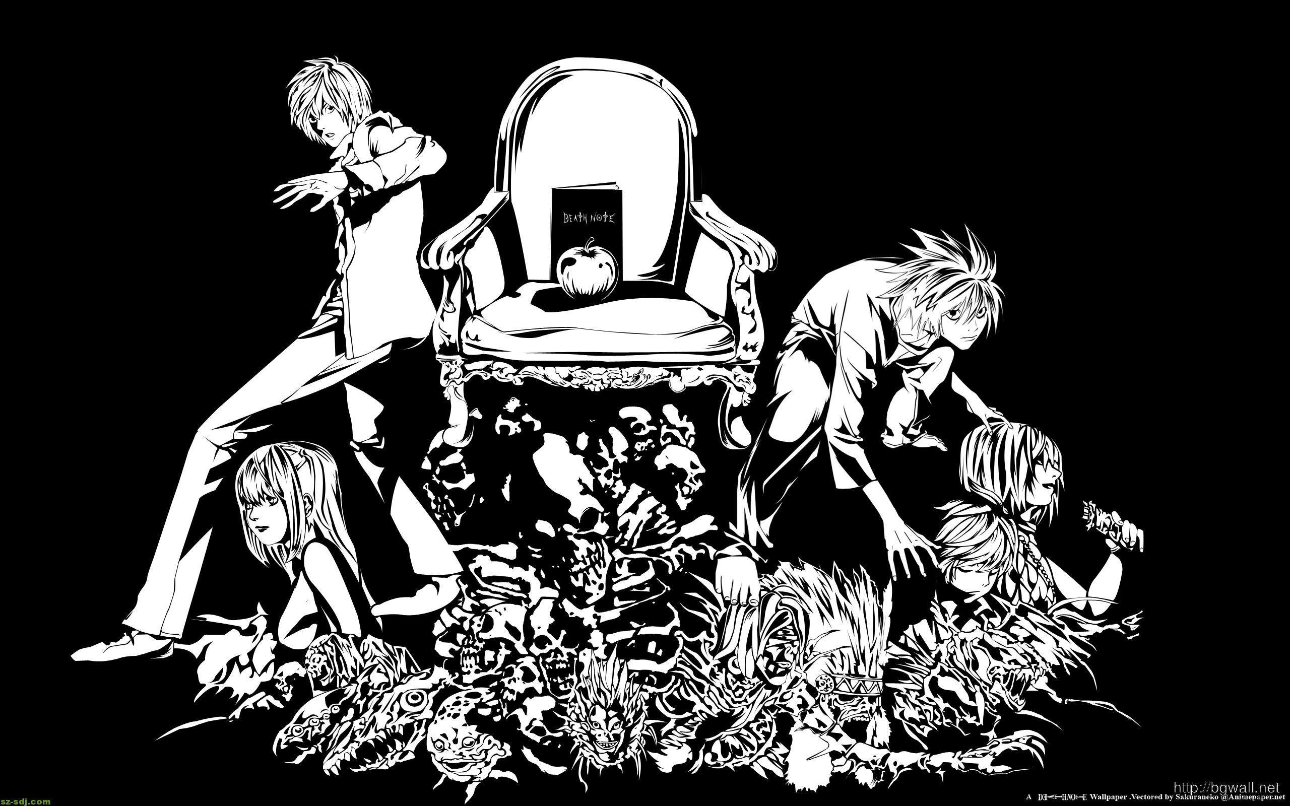Death Note Wallpaper Black And White HD