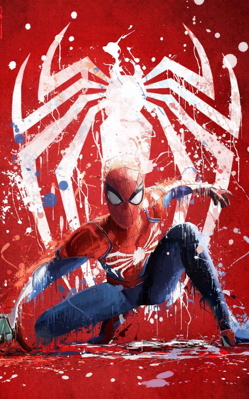 Download Spider Man, Superhero, Art Wallpaper, 800x Samsung