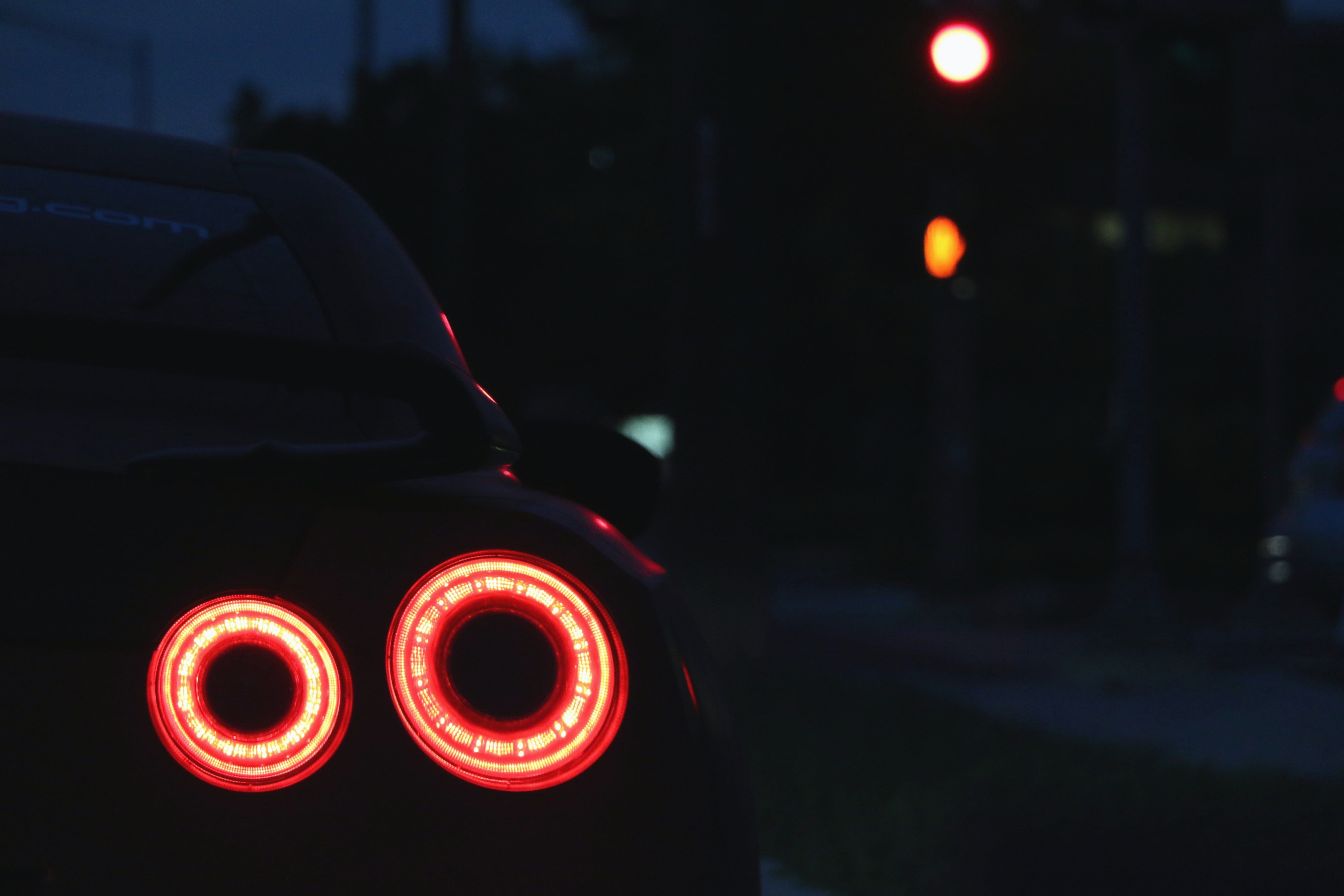 Vehicle taillight Nissan GTR Super Car car night HD