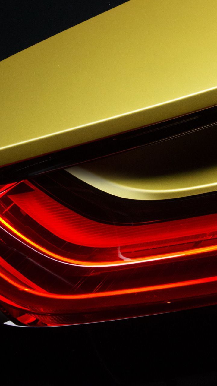 BMW i8, frozen yellow edition, taillight, close up, 720x1280