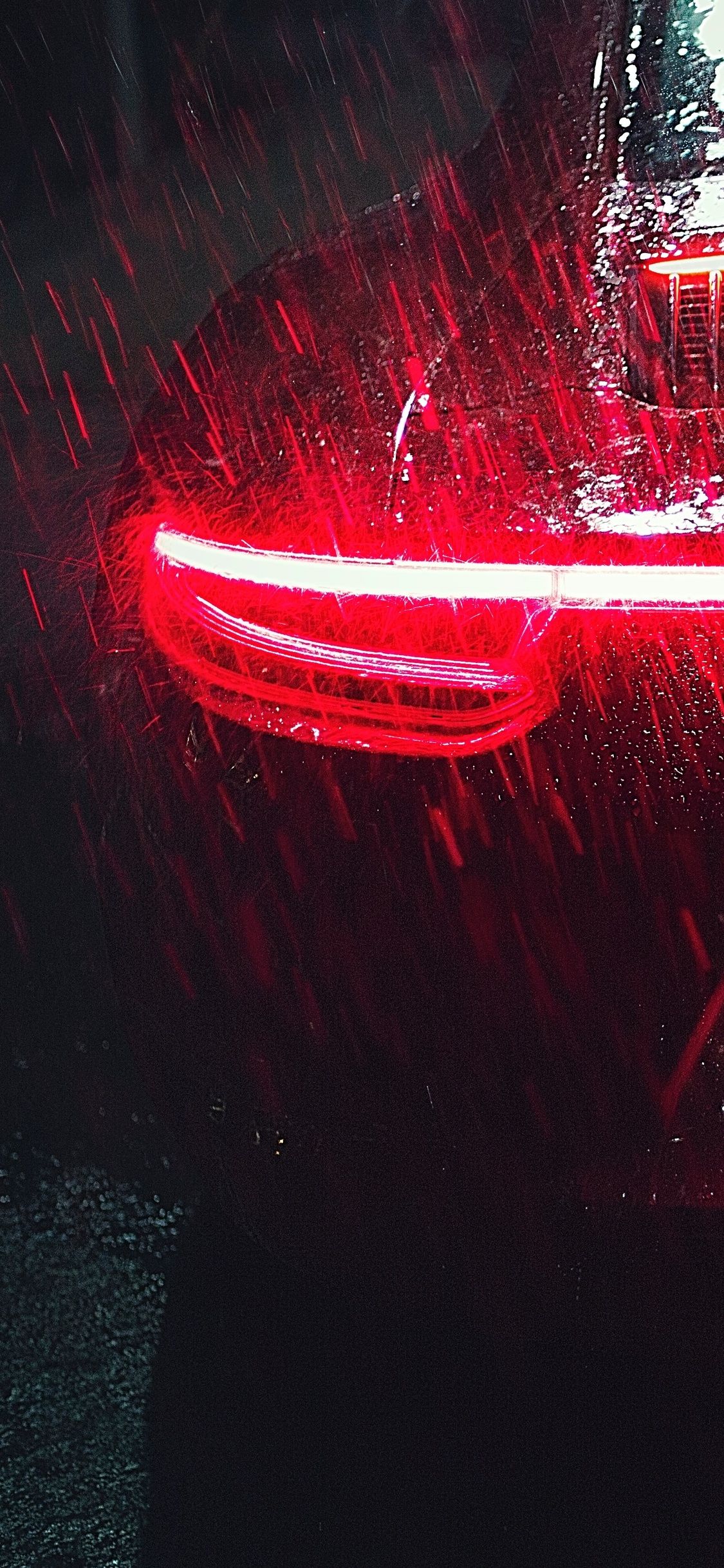 Porsche 911 Carrera Tail Light Raining iPhone XS, iPhone