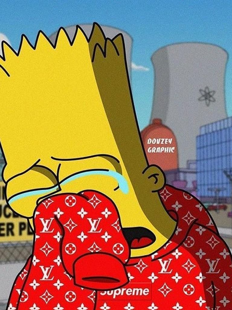 Free download Supreme X Bart Simpson Wallpaper HD for Android APK