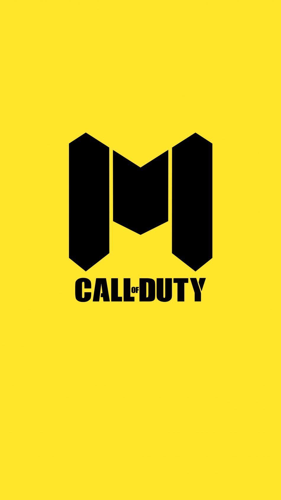 Call of Duty Mobile Logo Yellow Background 4K 4K in 2020