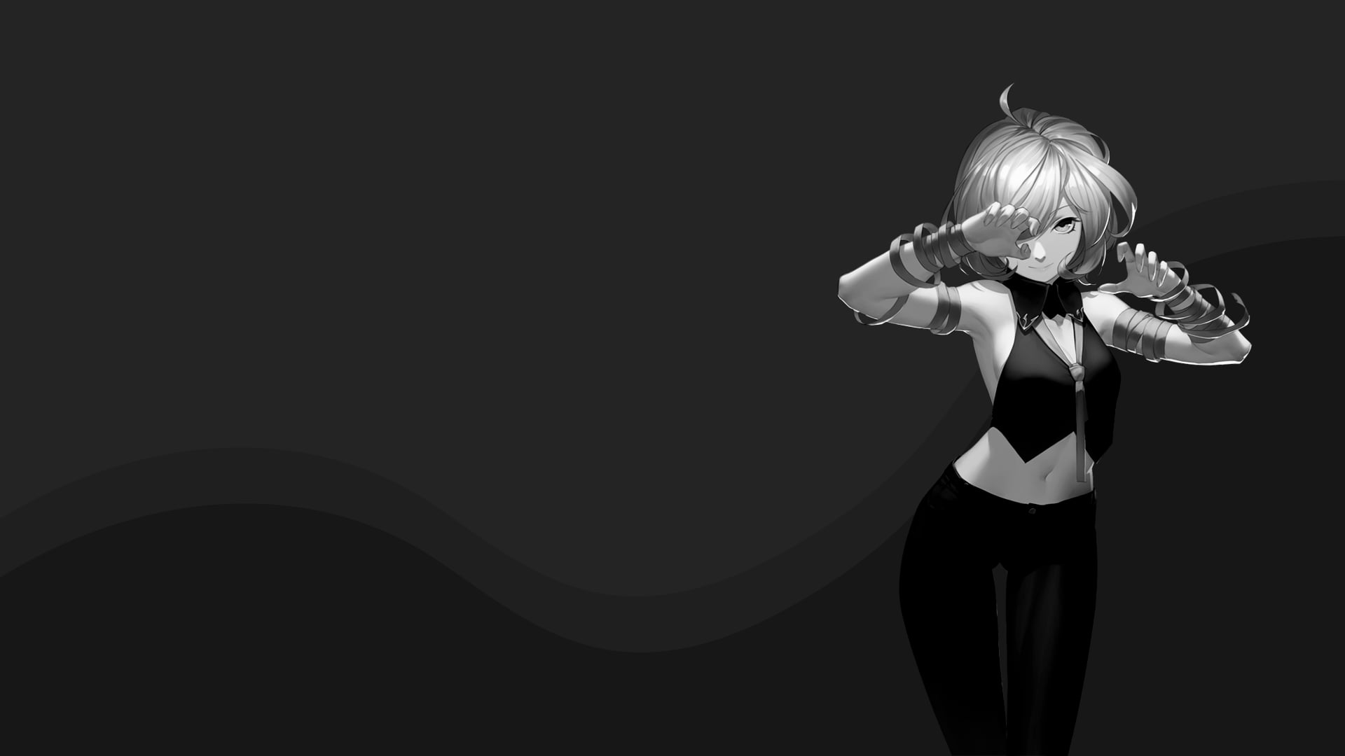 Anime Girl Black Wallpapers Wallpaper Cave