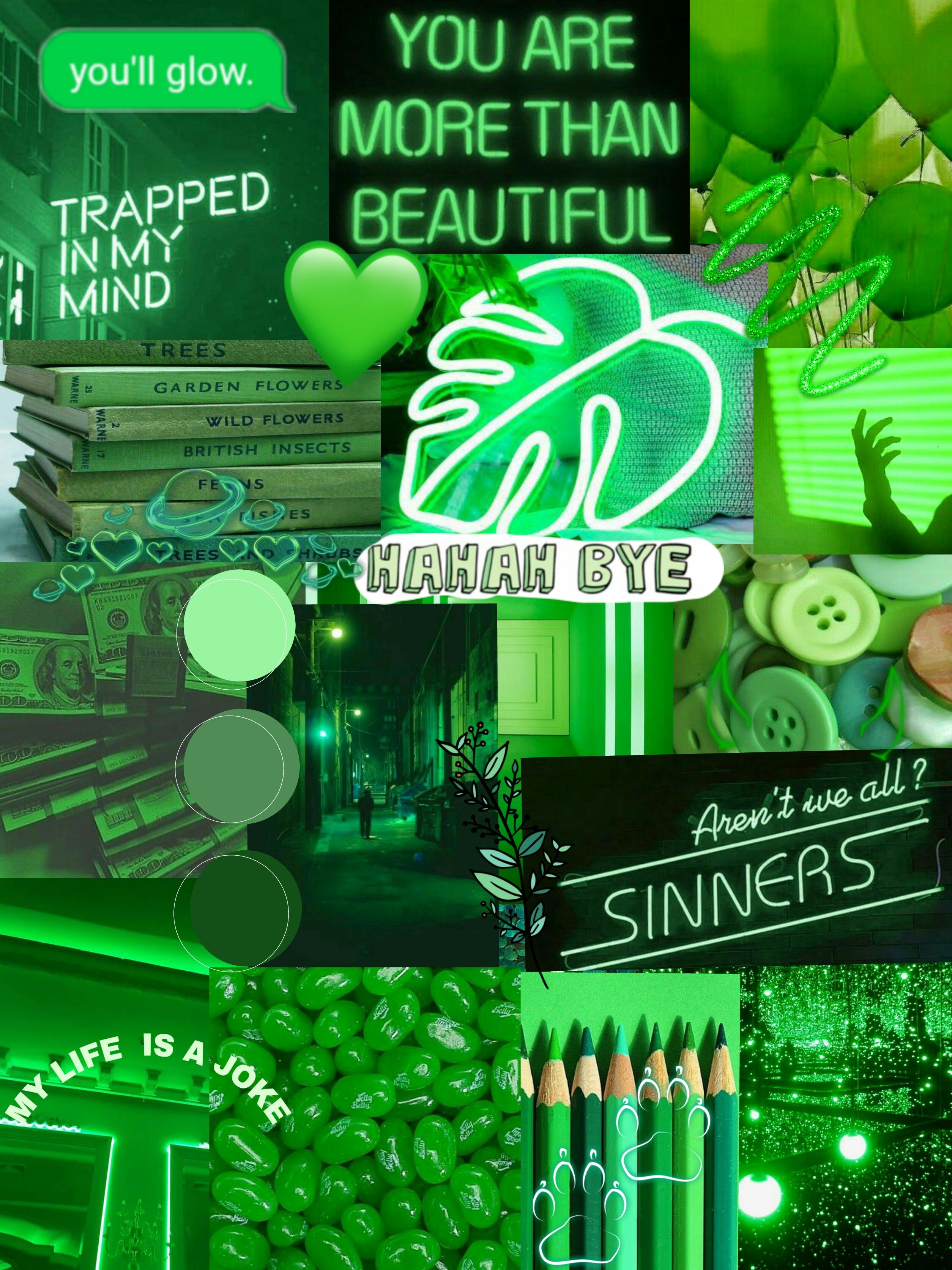 Aesthetic wallpaper green