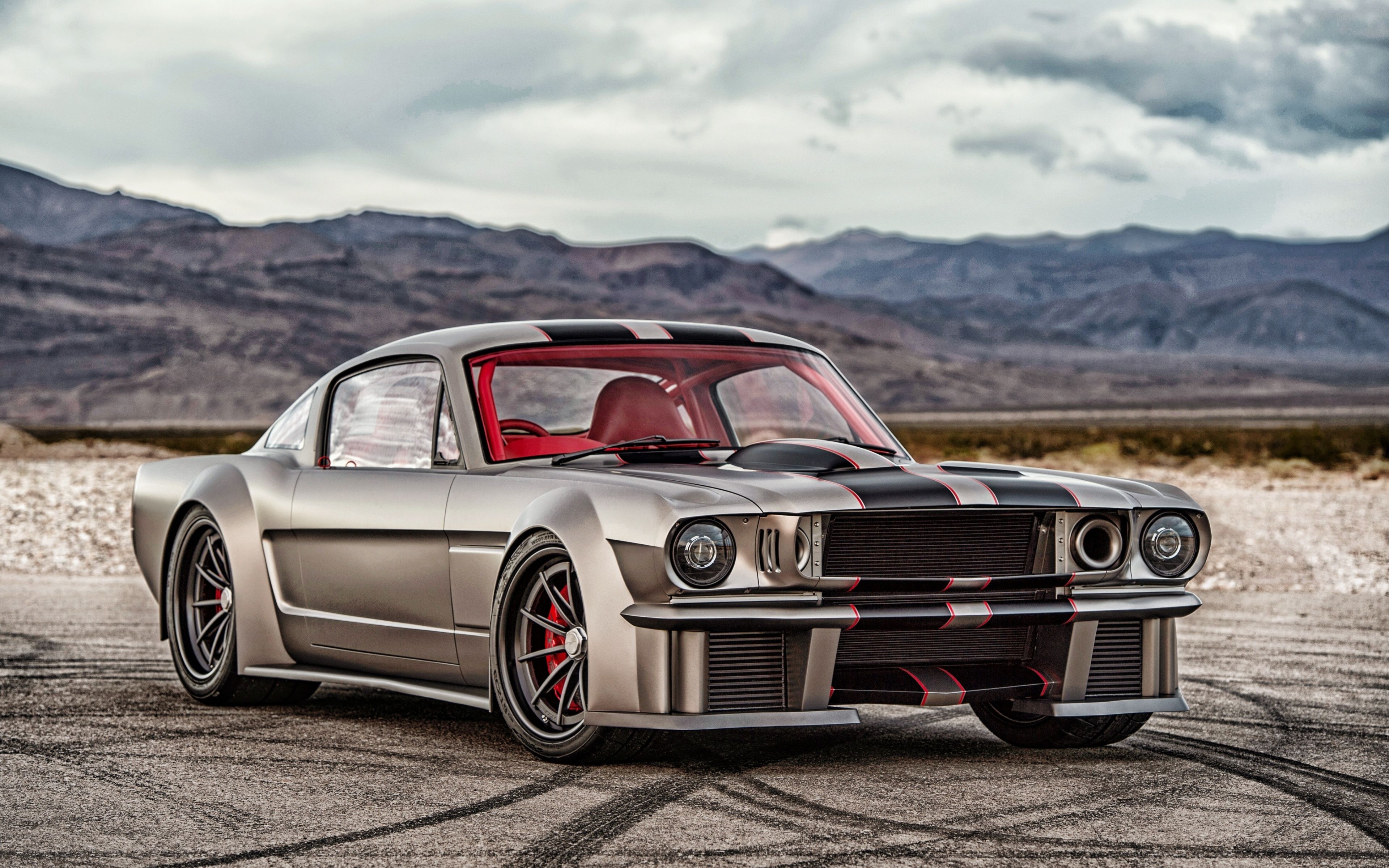 Download 3840x2400 wallpaper muscle car, front, ford mustang, 4k