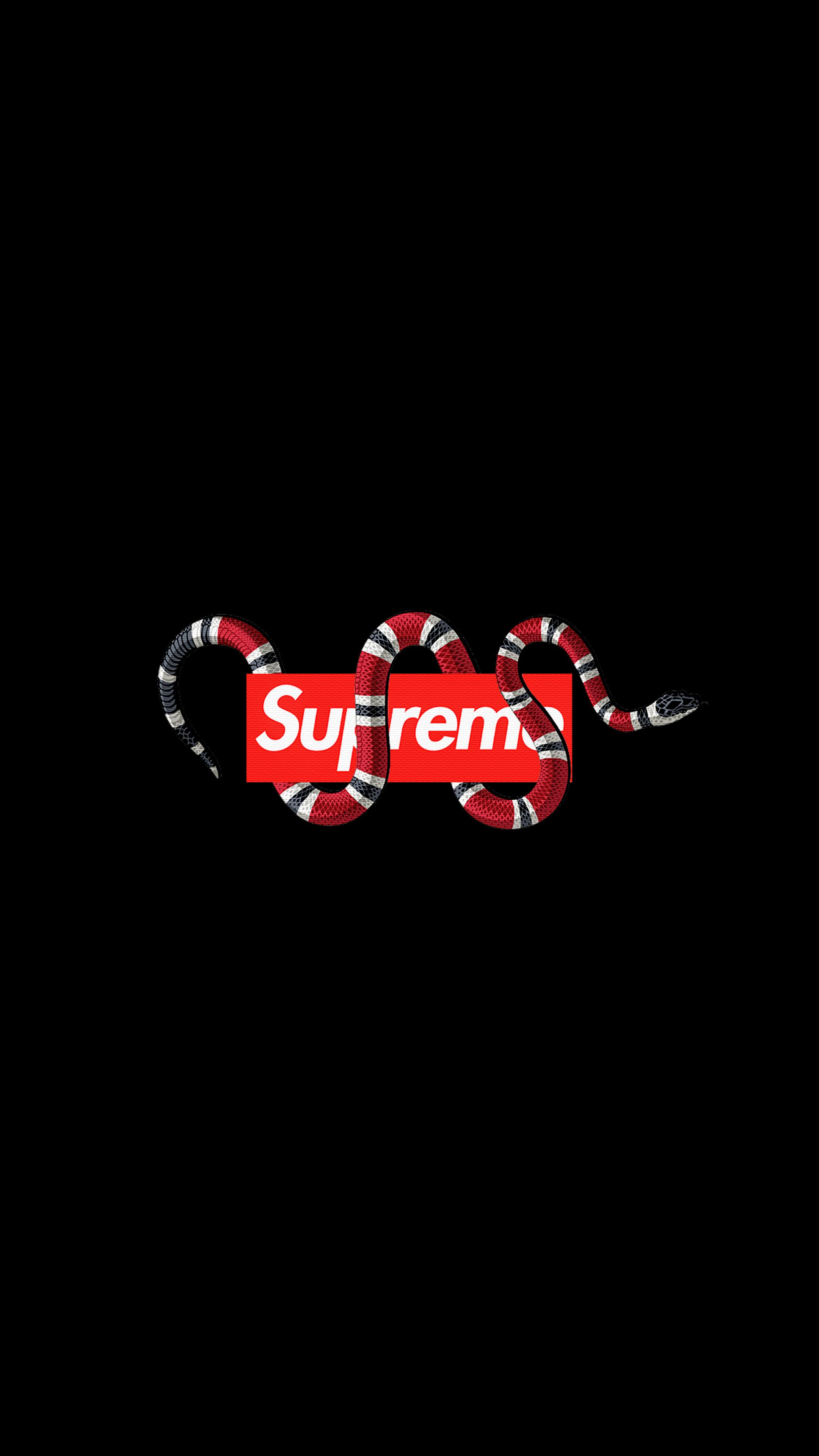 Supreme wallpaper oled snake logo 4K