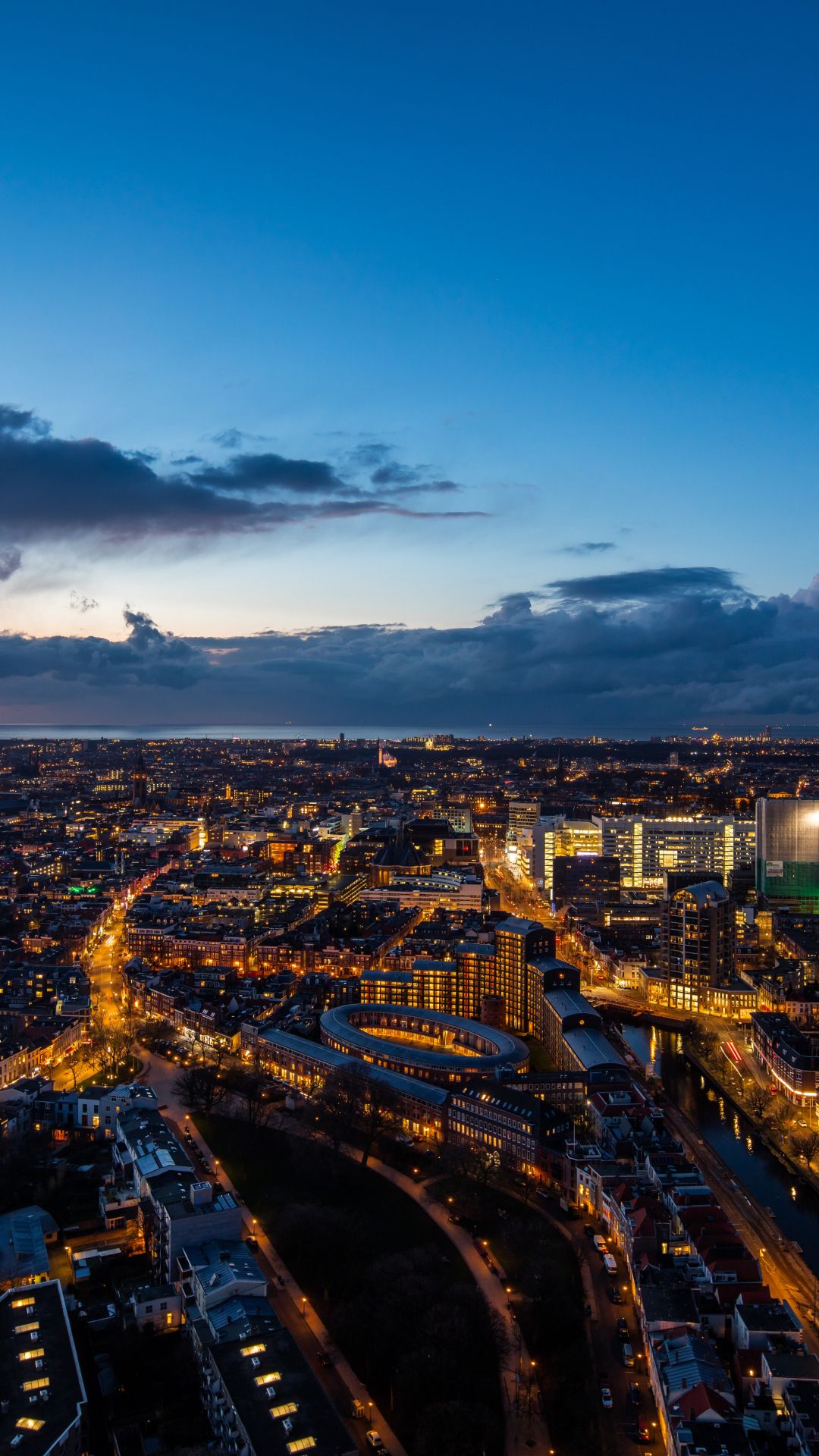 City Top View In Night Wallpaper & Background Download