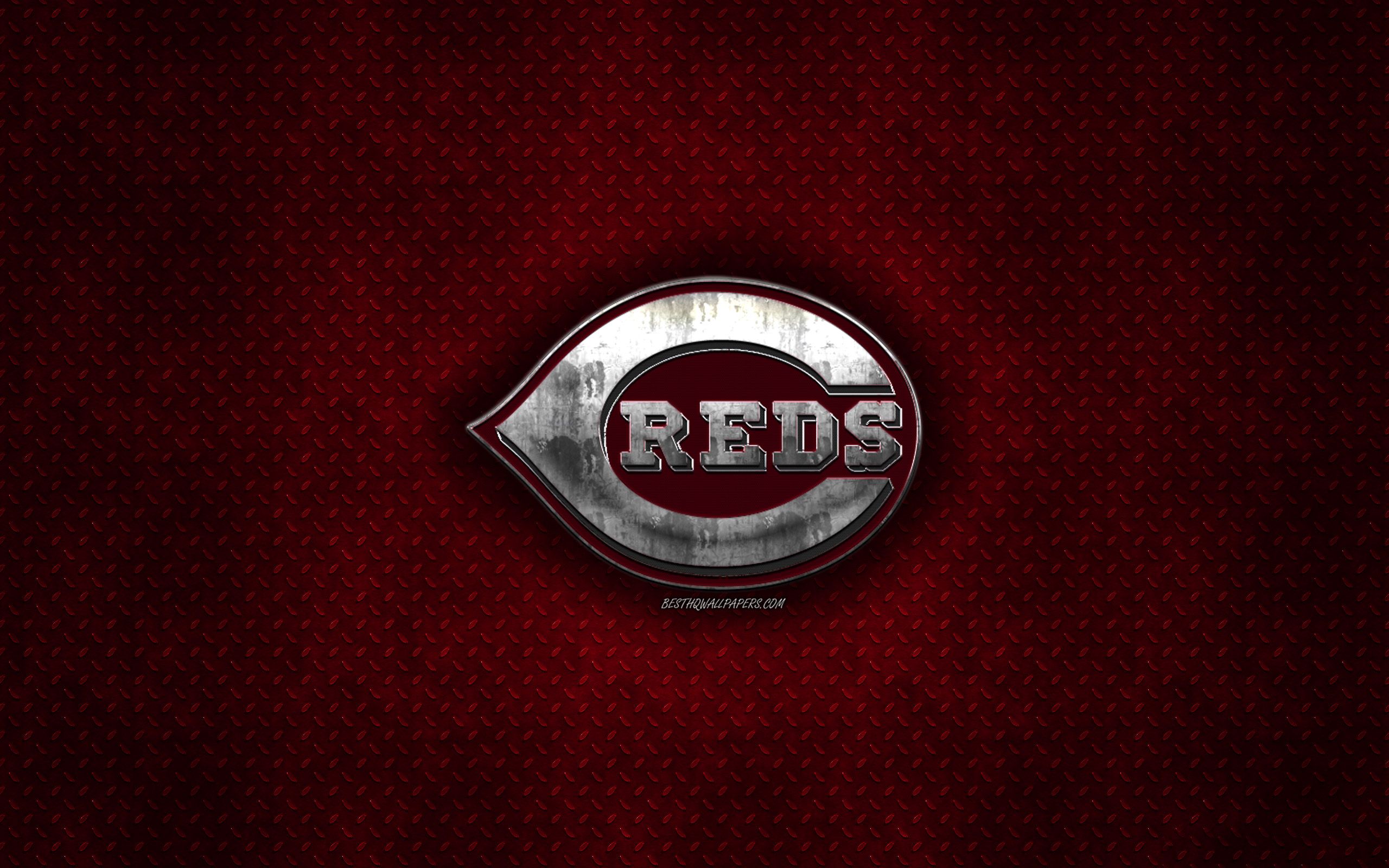 Download wallpaper Cincinnati Reds, American baseball club, red