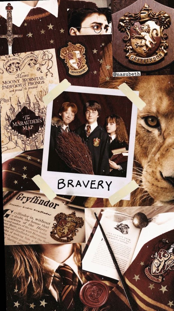 Harry Potter Gryffindor Aesthetic Logo - dimecorazonteestoyescuchando