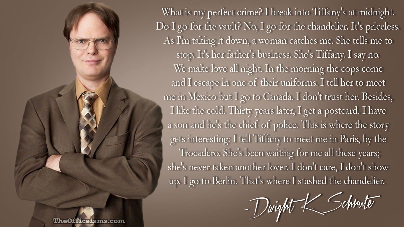 Free download the office spud gun dwight schrute quote wallpaper