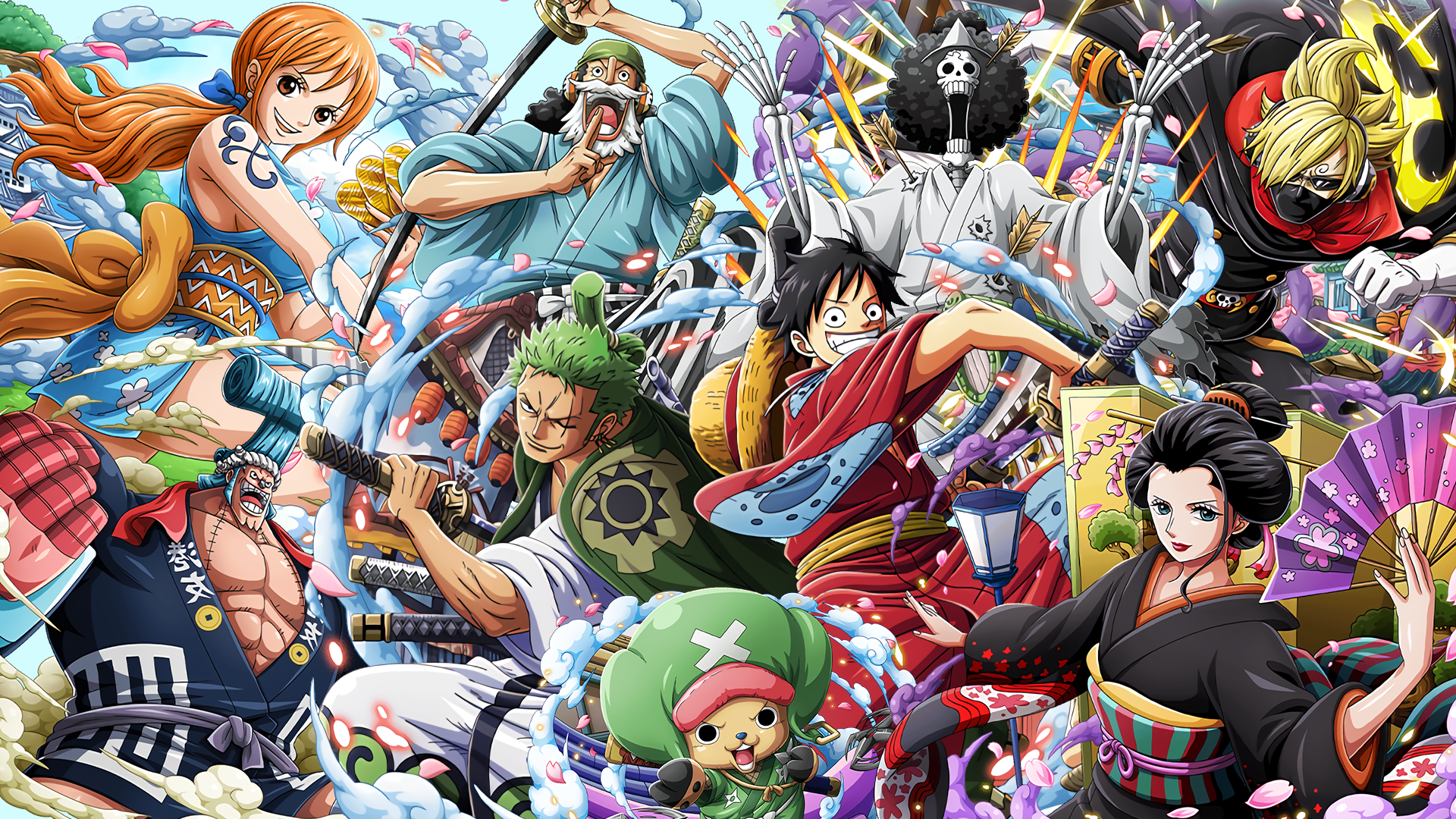 Bộ sưu tập hình nền One Piece Wano là điểm đến tuyệt vời cho những ai yêu văn hóa Nhật Bản và series One Piece. Hình ảnh sắc nét, tươi sáng, cho bạn cảm giác như được sống trong thế giới Wano đầy màu sắc.