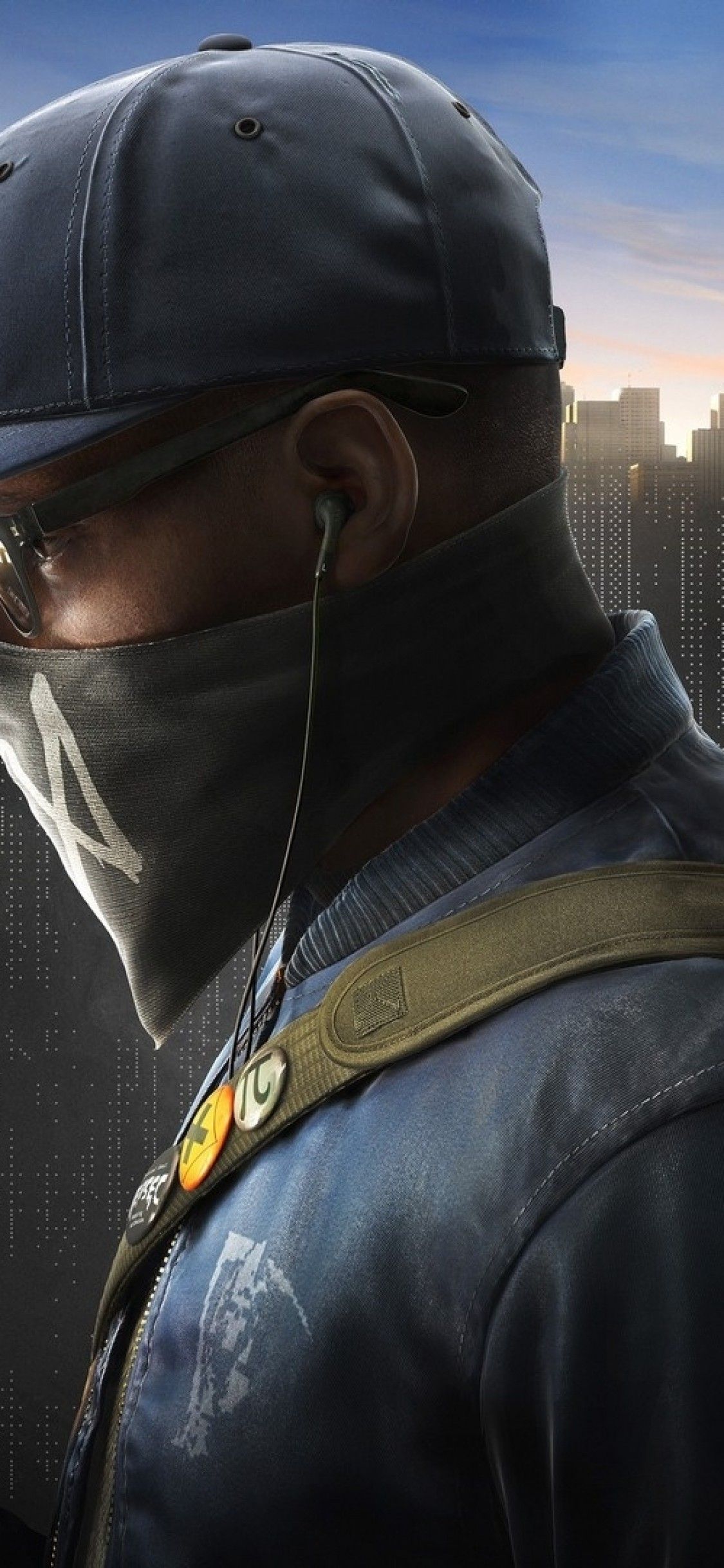 Download 1125x2436 Watch Dogs Marcus, Profile View, Hacker