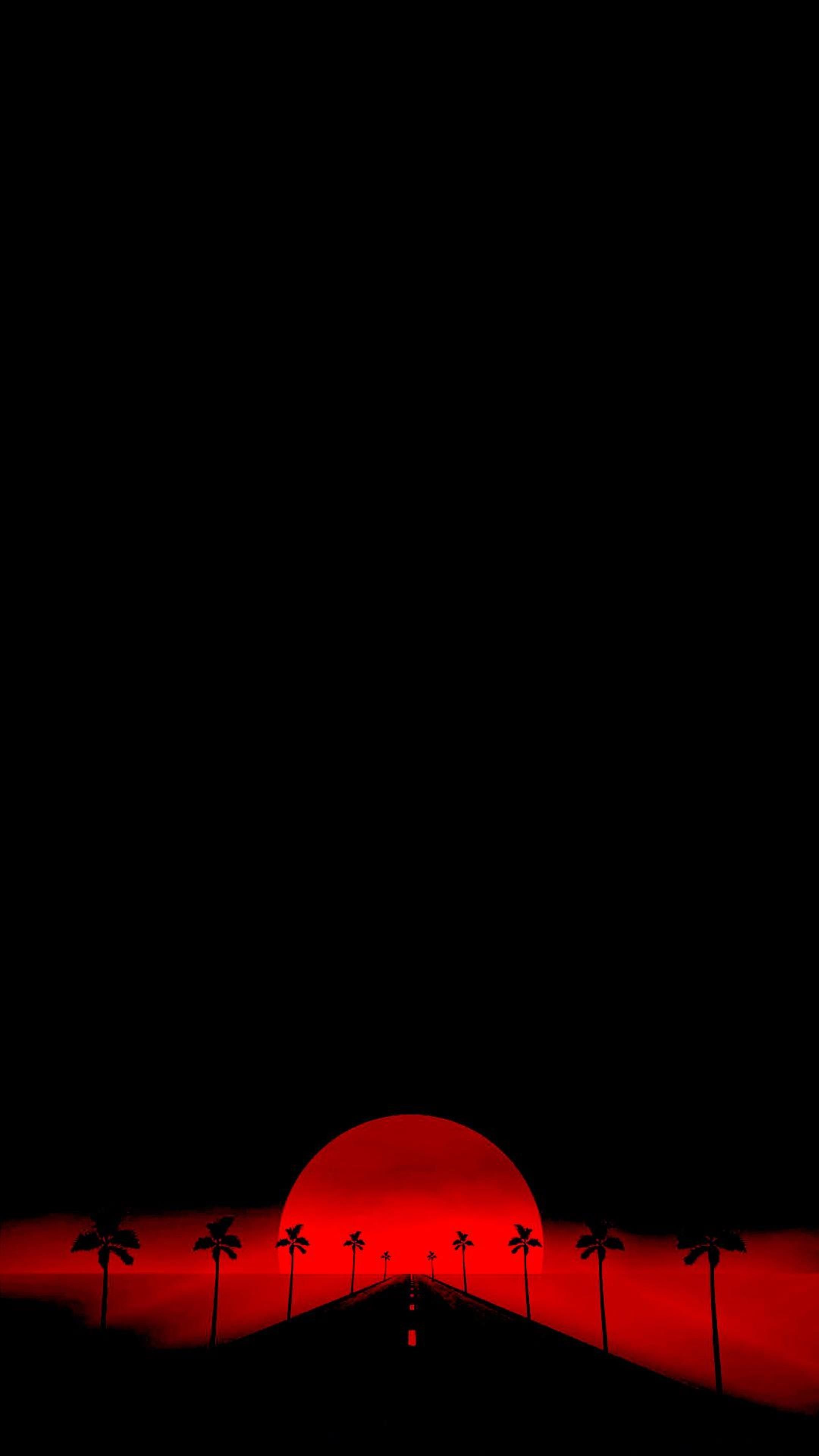 Red And Black Minimalist Wallpaper