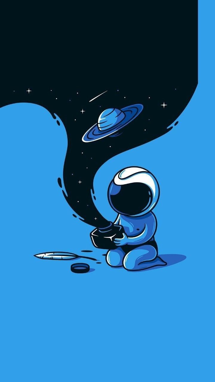 iPhone Wallpaper. Water, Cartoon, Outer space, Illustration