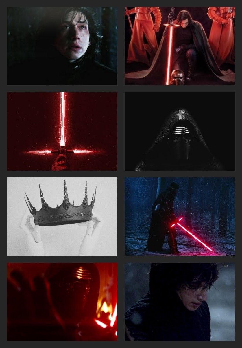 Collage 9. Kylo Ren. Ben Solo. Star Wars. Star wars characters