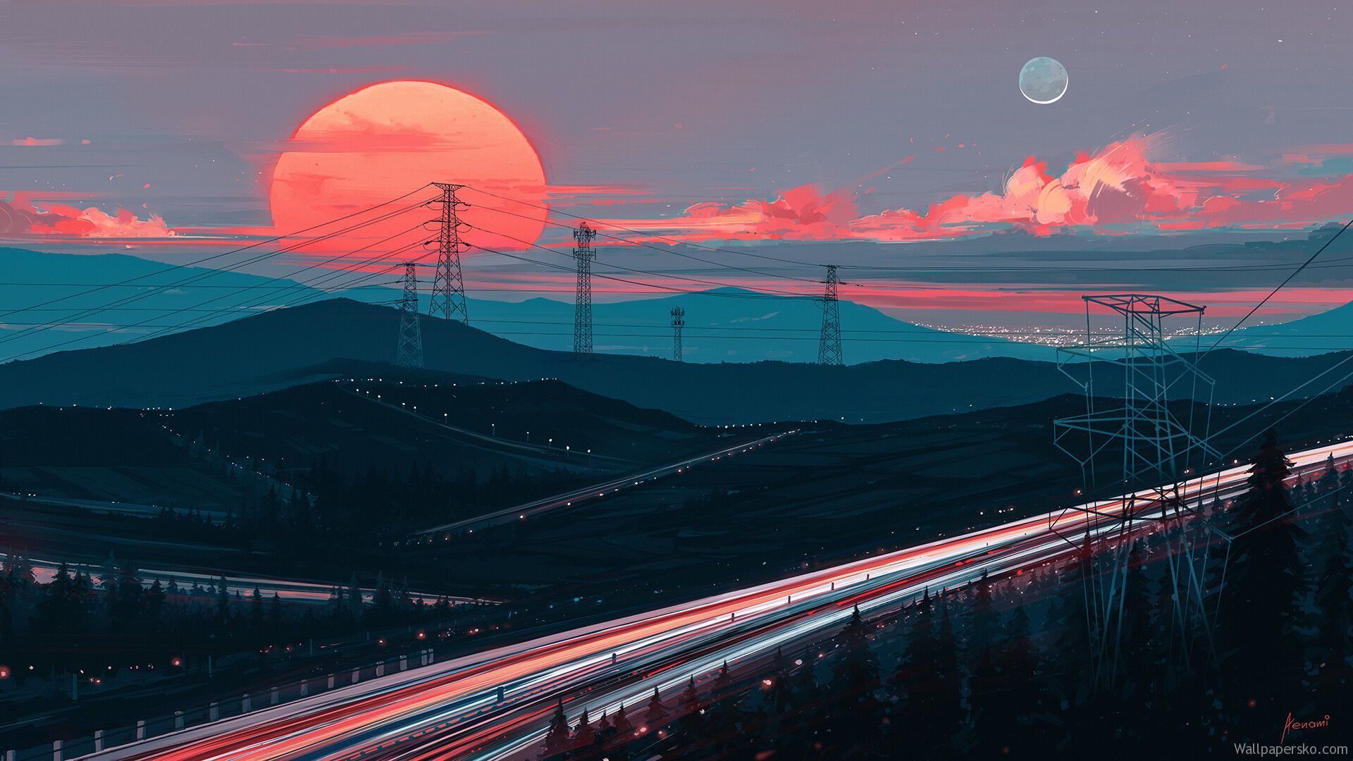 Lofi Sunset Anime Wallpapers Wallpaper Cave