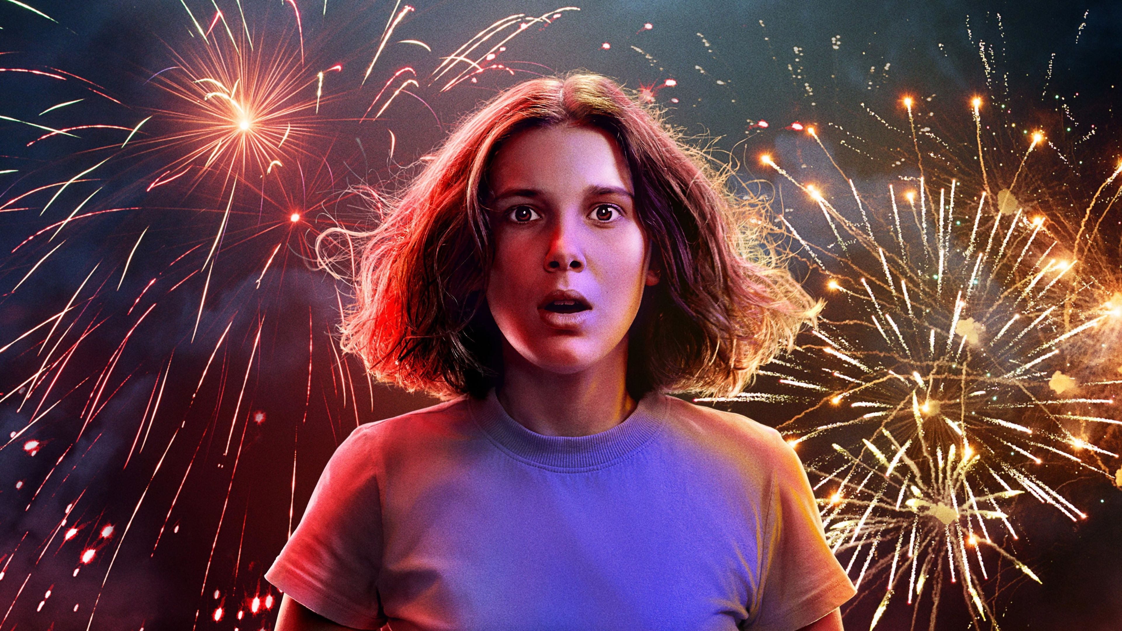 Millie Bobby Brown As Eleven Stranger Things 3 Poster 4K