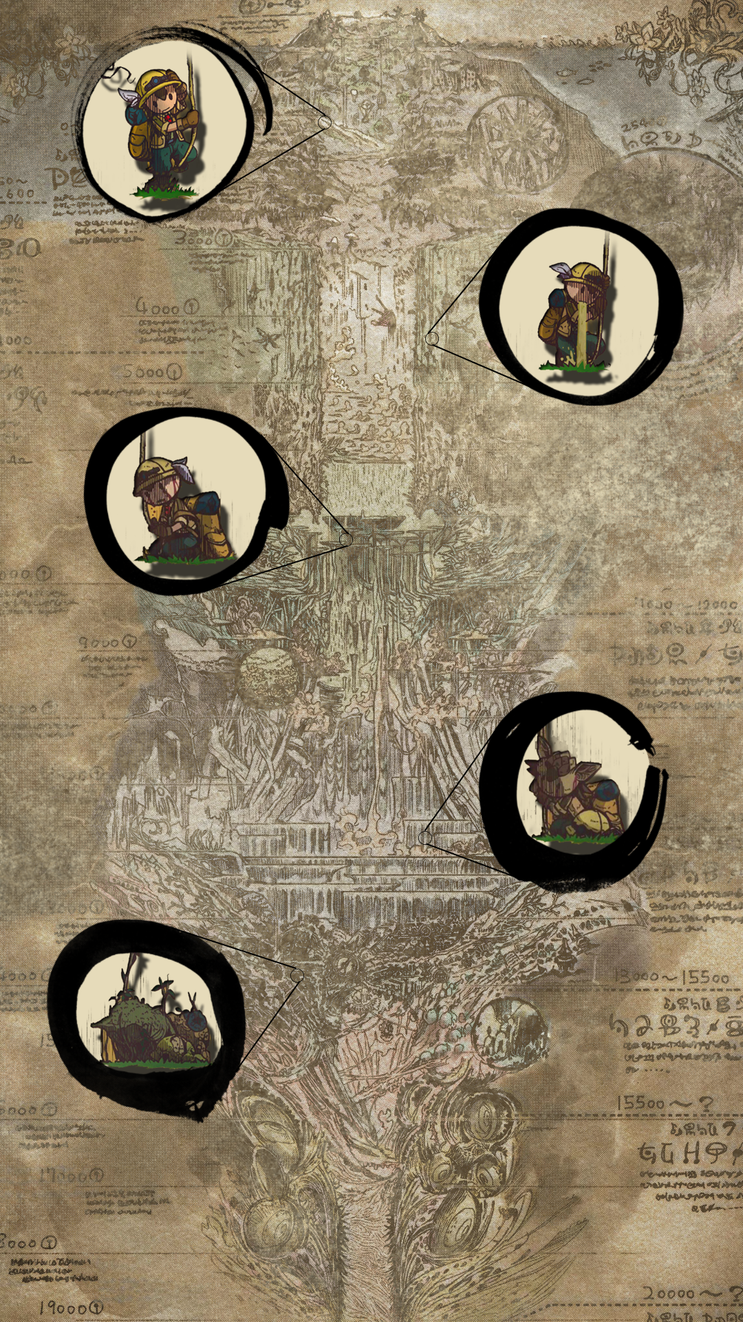 Made in Abyss Curse Stages Portrait Wallpaper [Phones] 1080x1920