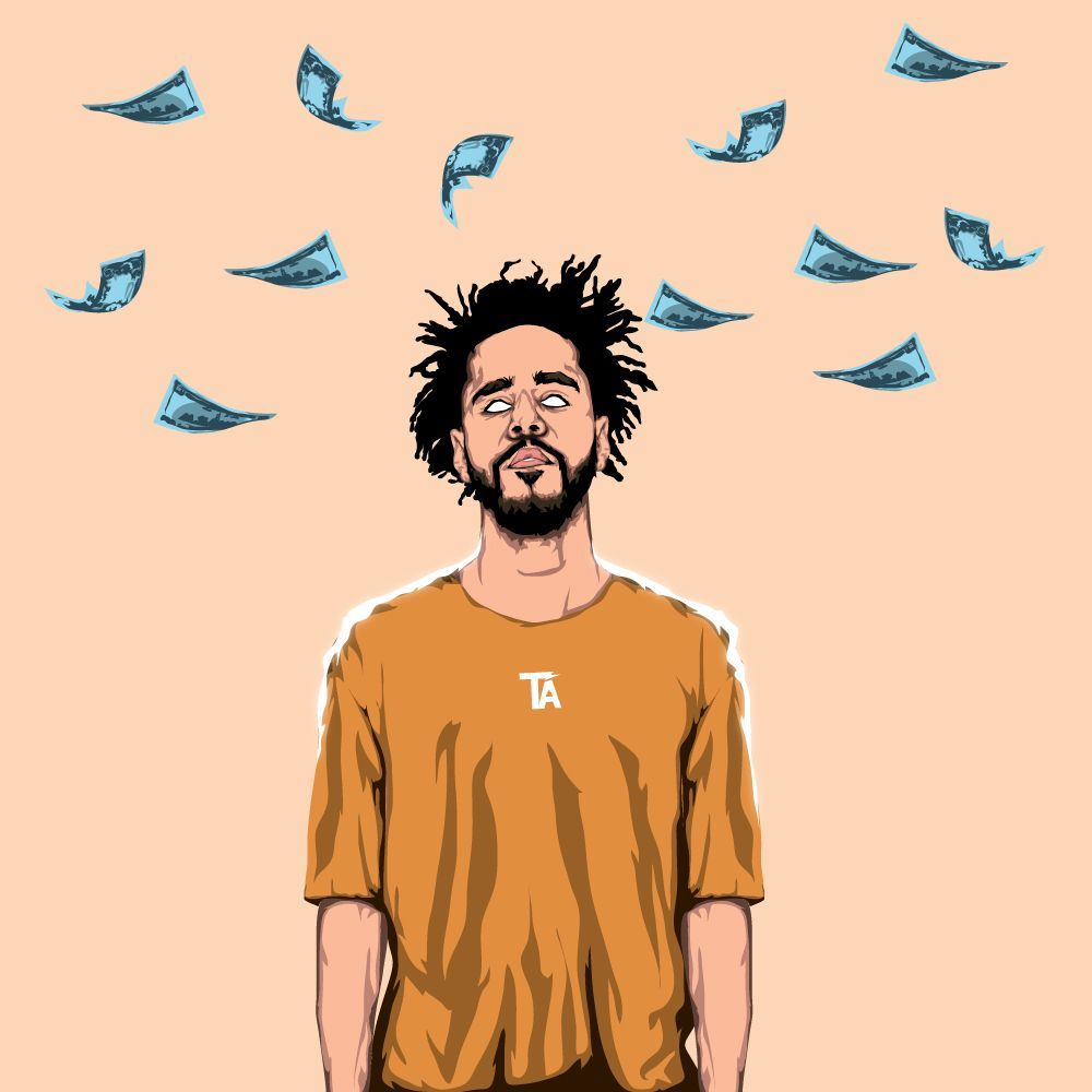 J cole art, J cole, Rapper art