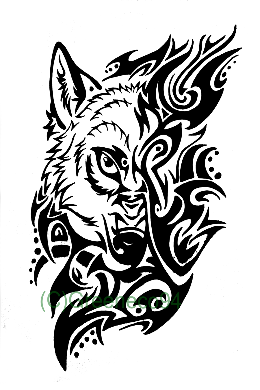 Wolf tattoo png 5 PNG Image