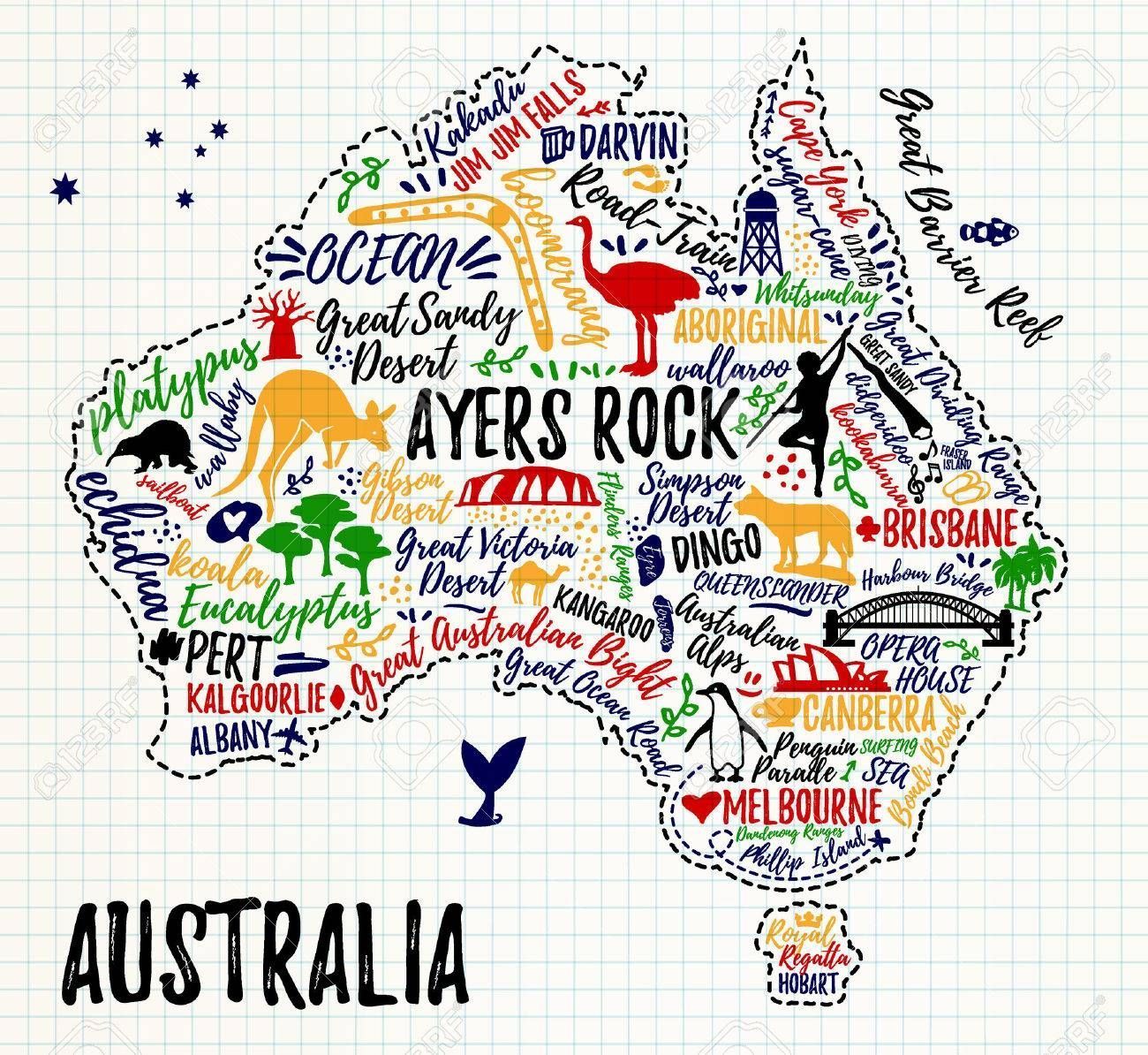 Australia Map Wallpaper