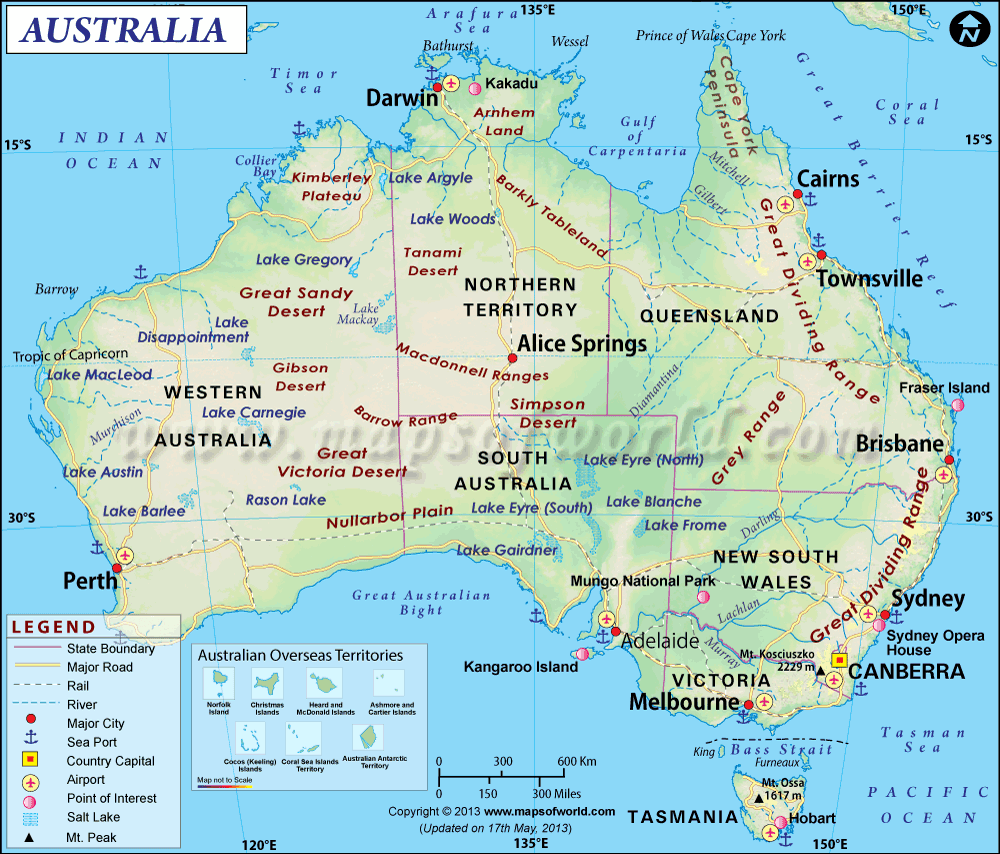 Australia Map - Cave