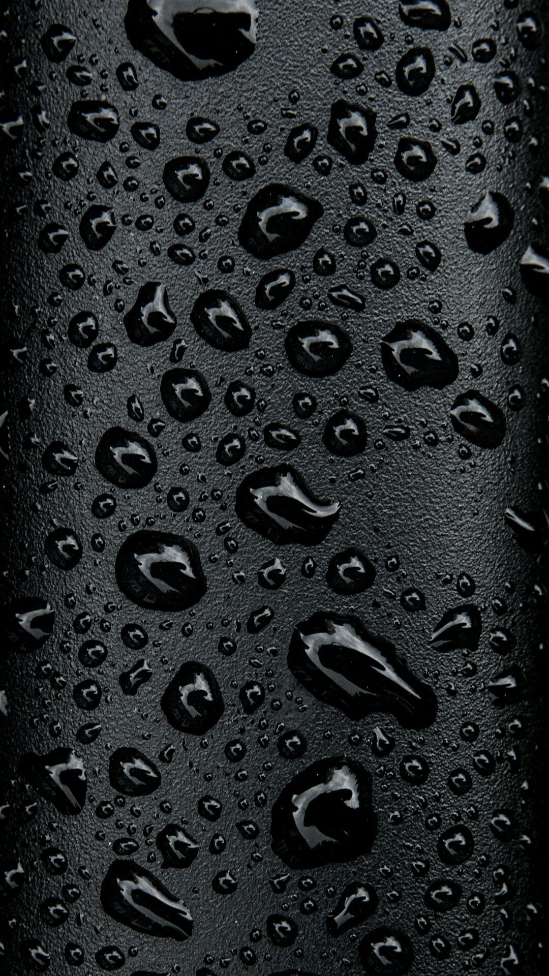 Black Water Droplets Wallpaper for phones