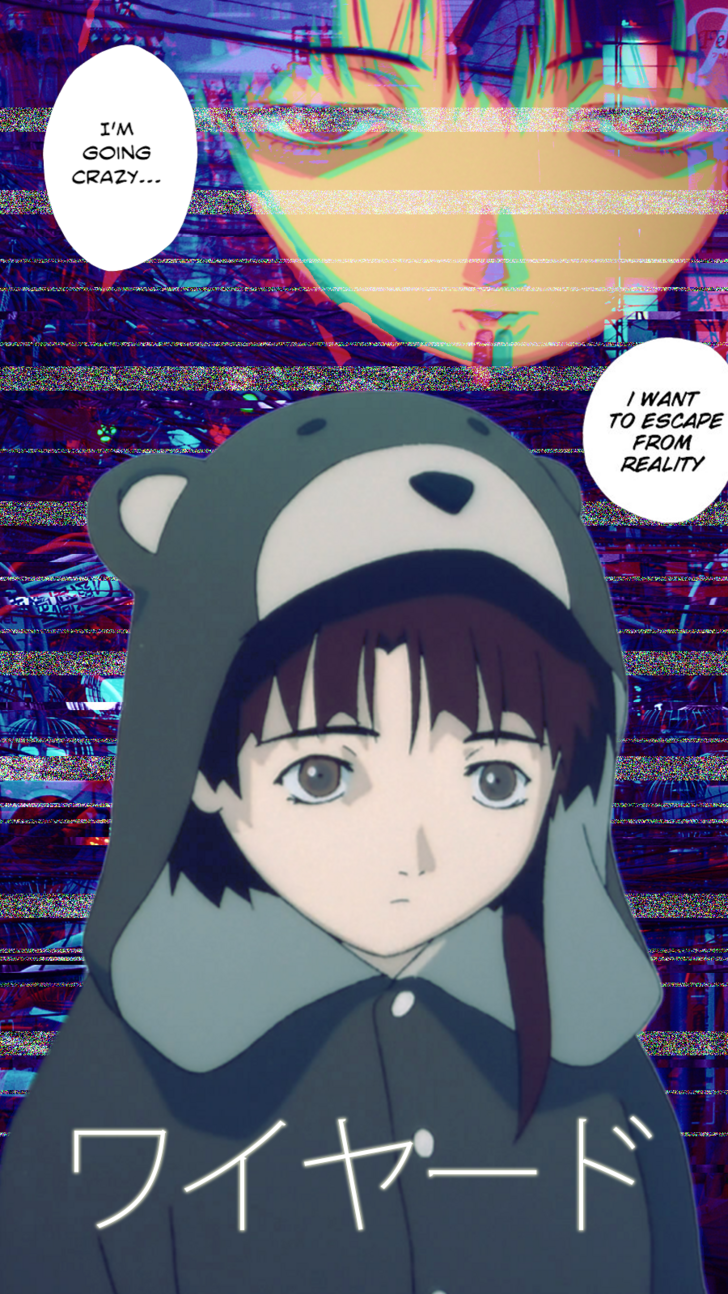 Glitch Art Vaporwave Anime