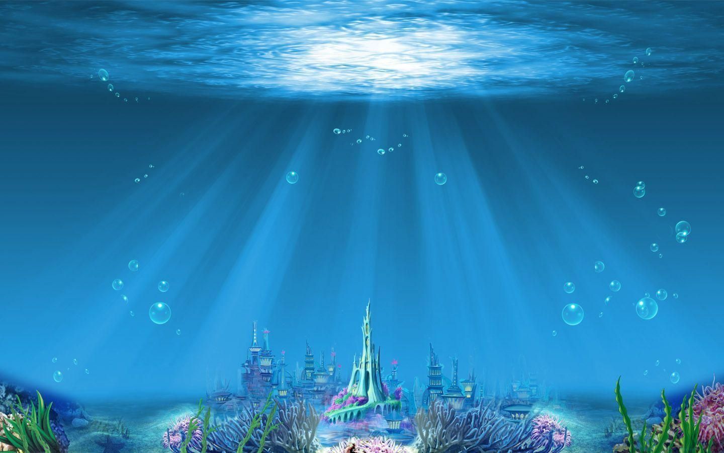 Mermaid kingdom #mermaids #castle #underwater #wallpaper