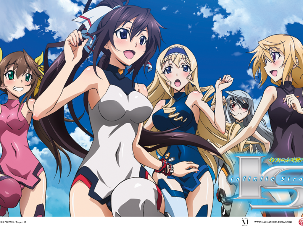 Girls in bathing suits in the anime Endless skies Desktop