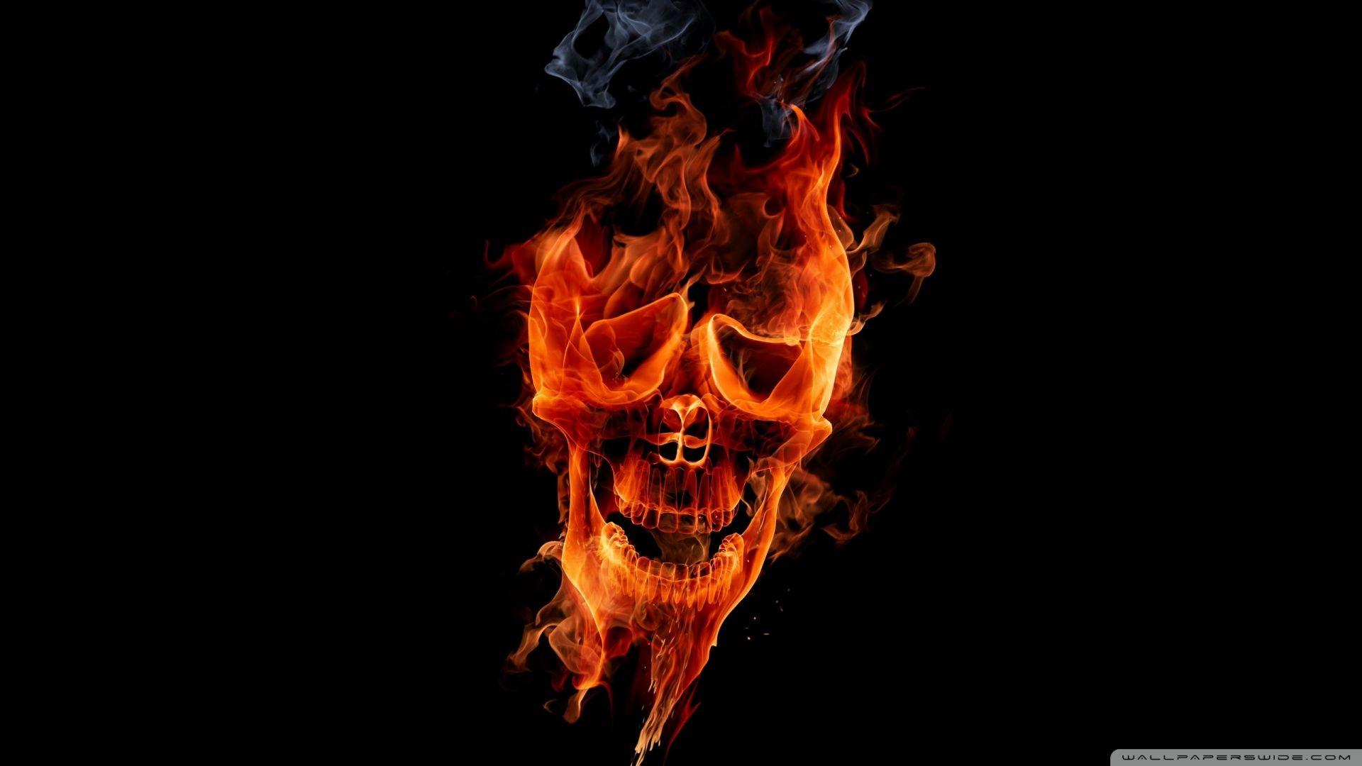Download Fire Skull Wallpaper 1920x1080