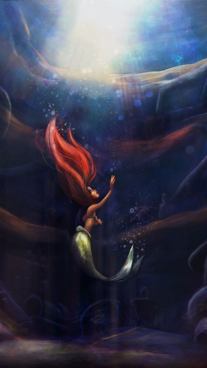 Underwater, Mermaid, fantasy, art, 720x1280 wallpaper. Mermaid