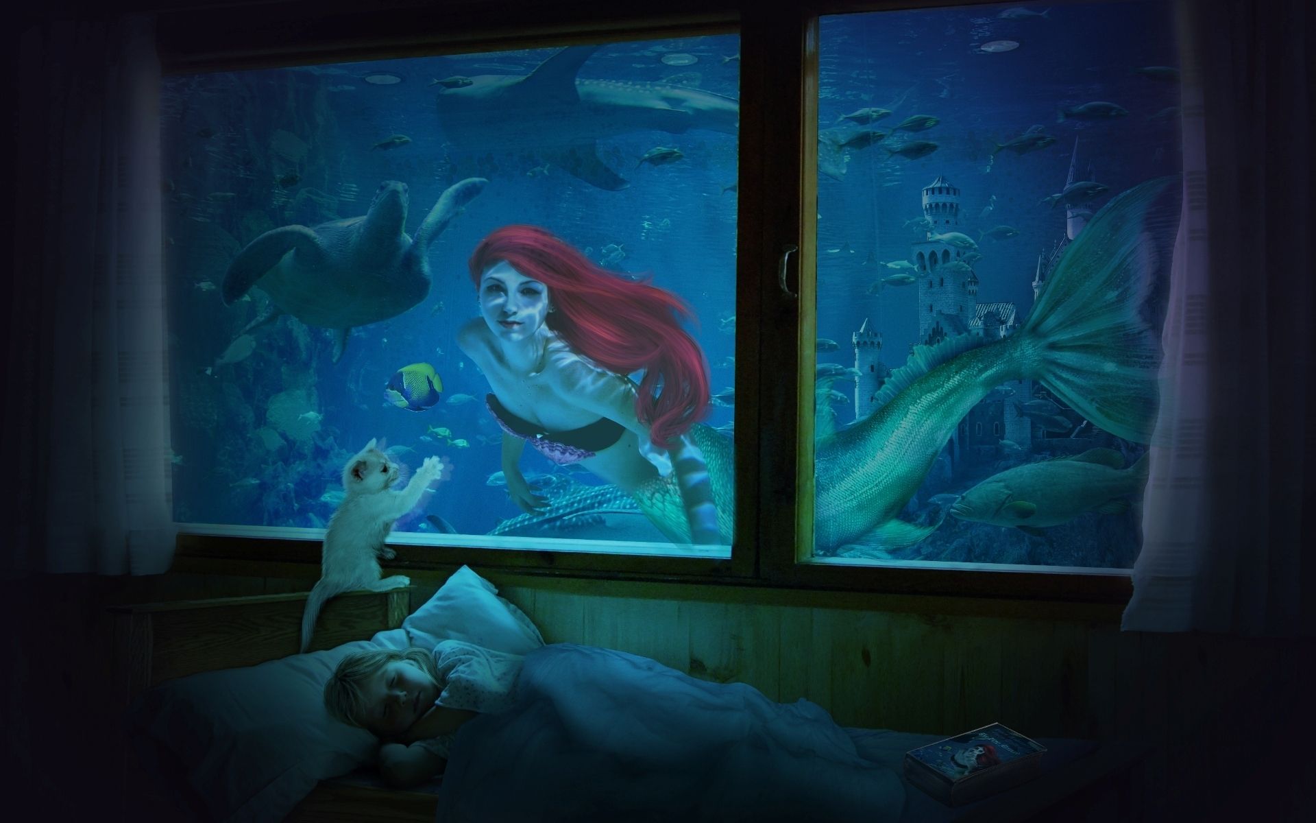 Underwater Mermaid Background