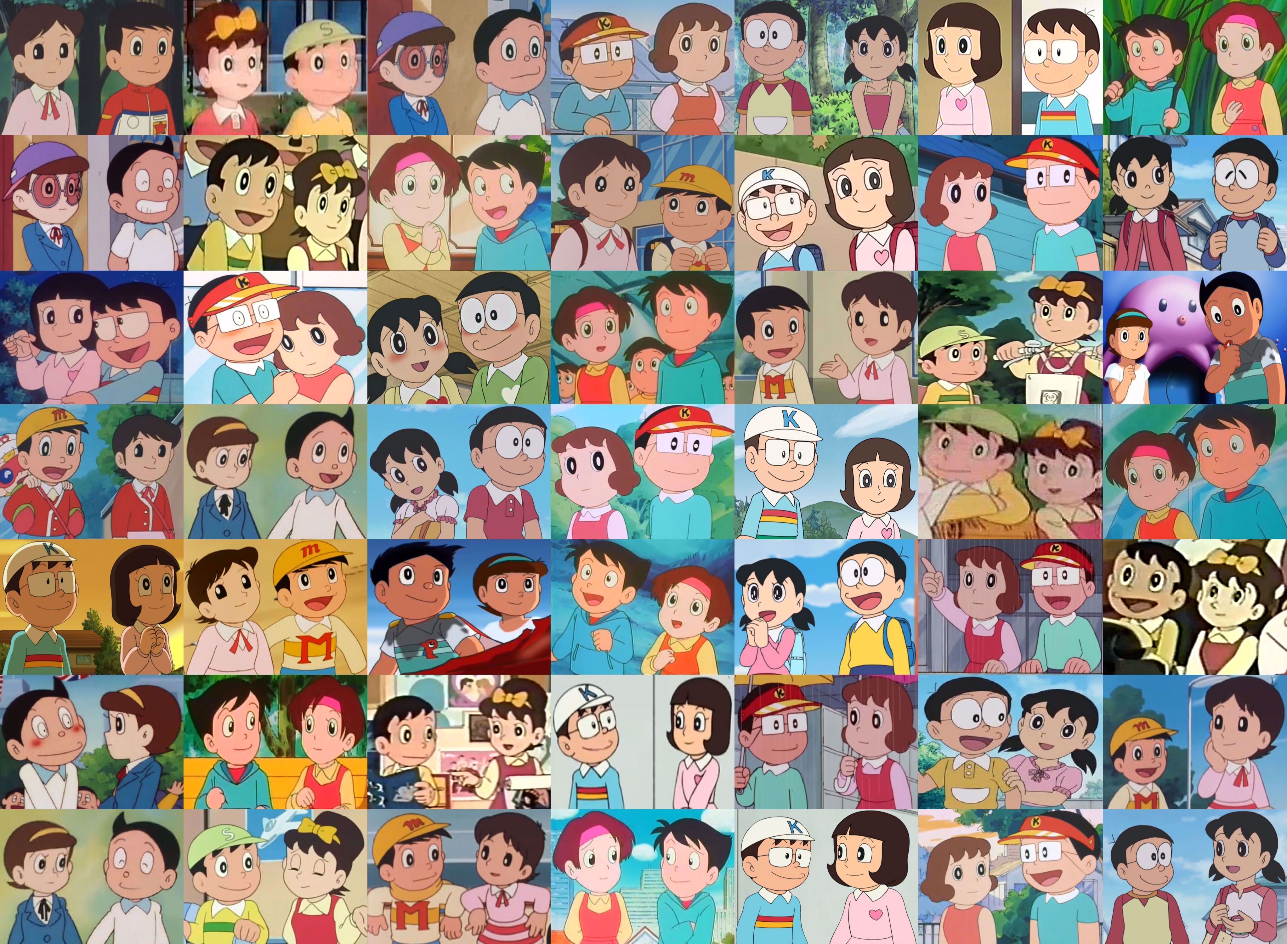 NOBITA & SHIZUKA (Doraemon) EIICHI & MIYOKO (Kiteretsu Daihyakka