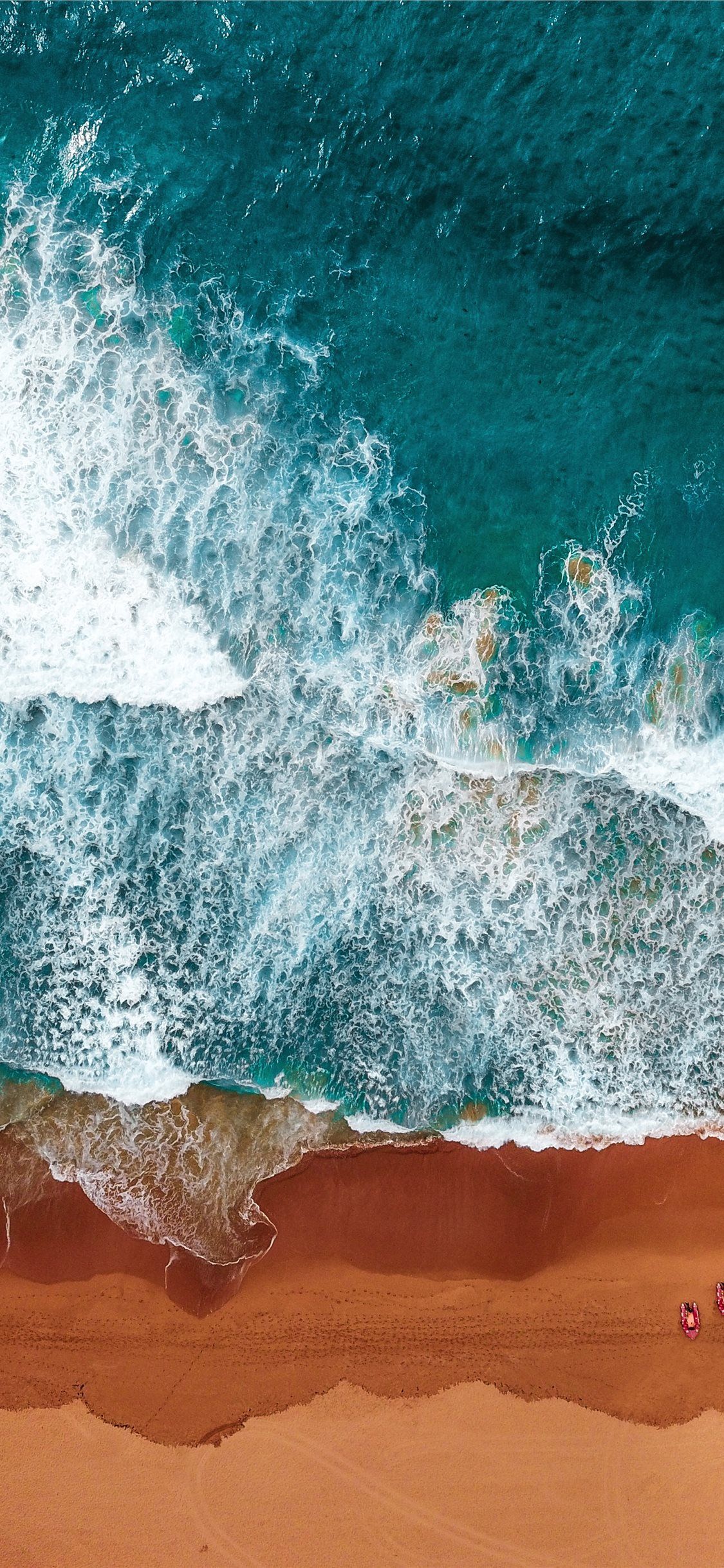aerial photography of beach iPhone 11 Wallpaper Free Download
