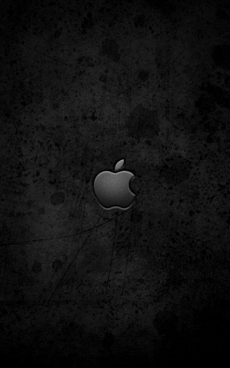 Apple Logo Black Background Wallpaper iPhone Phone 4K #6680e