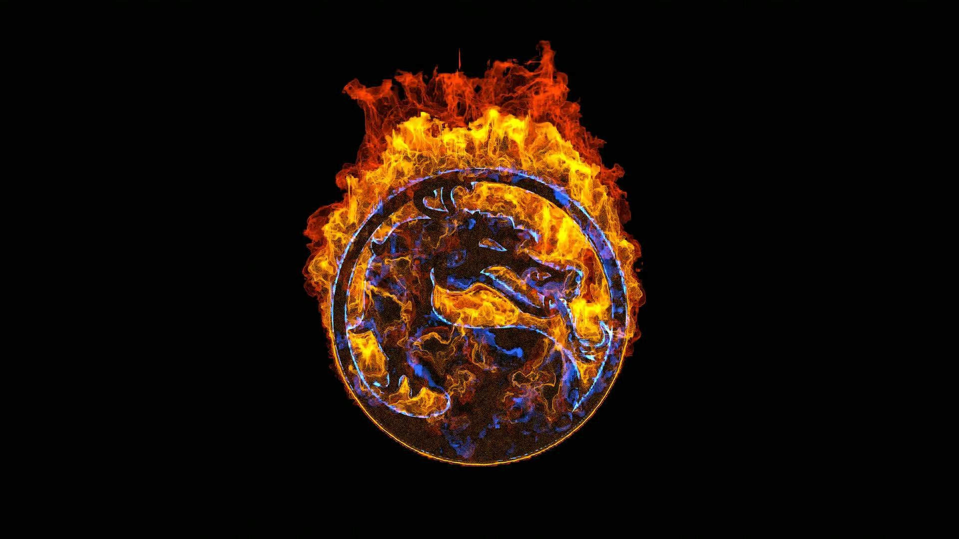 Mortal Combat Fire Logo Live Wallpaper Free