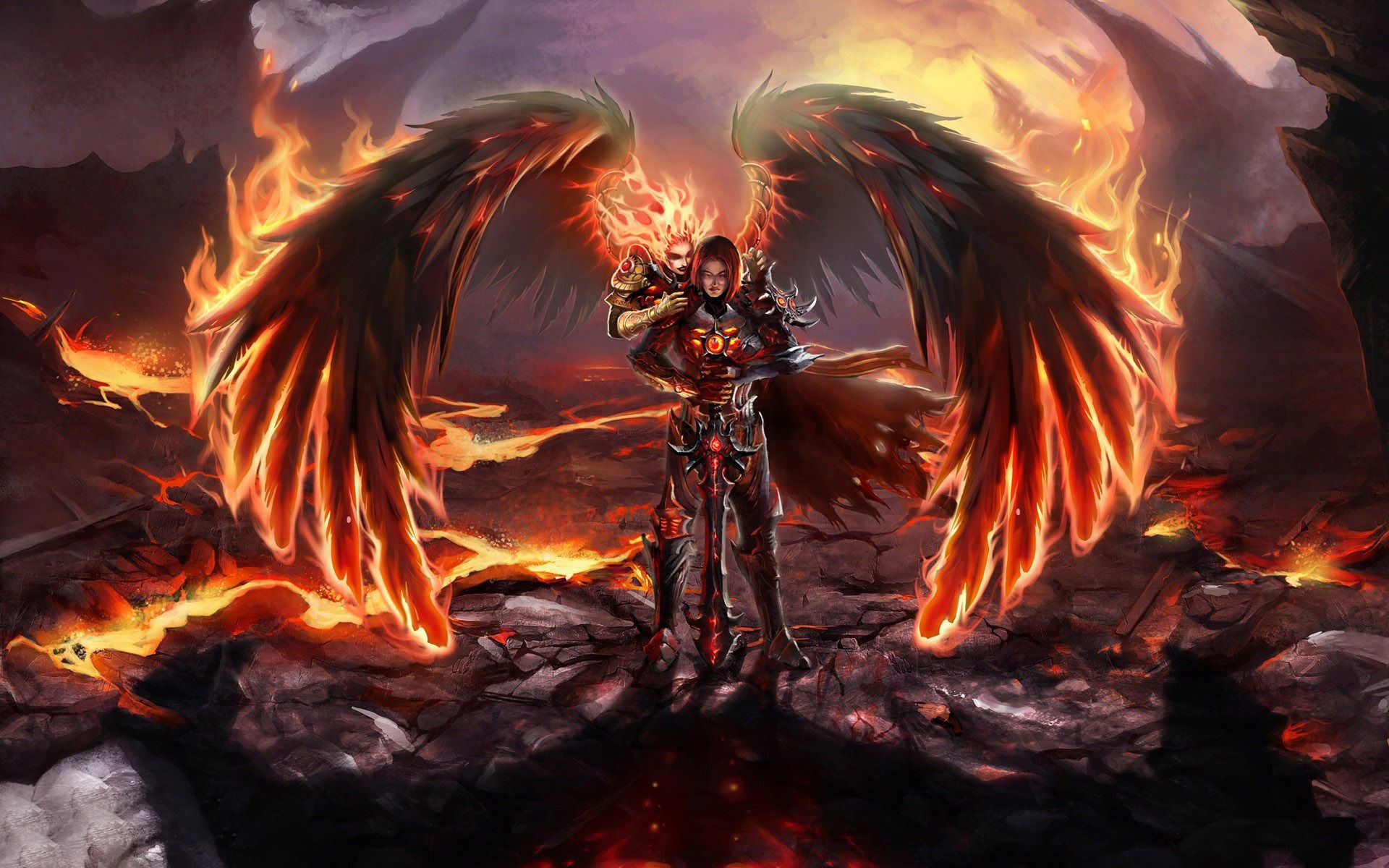 Free download angel fire warrior flame archangel resolution