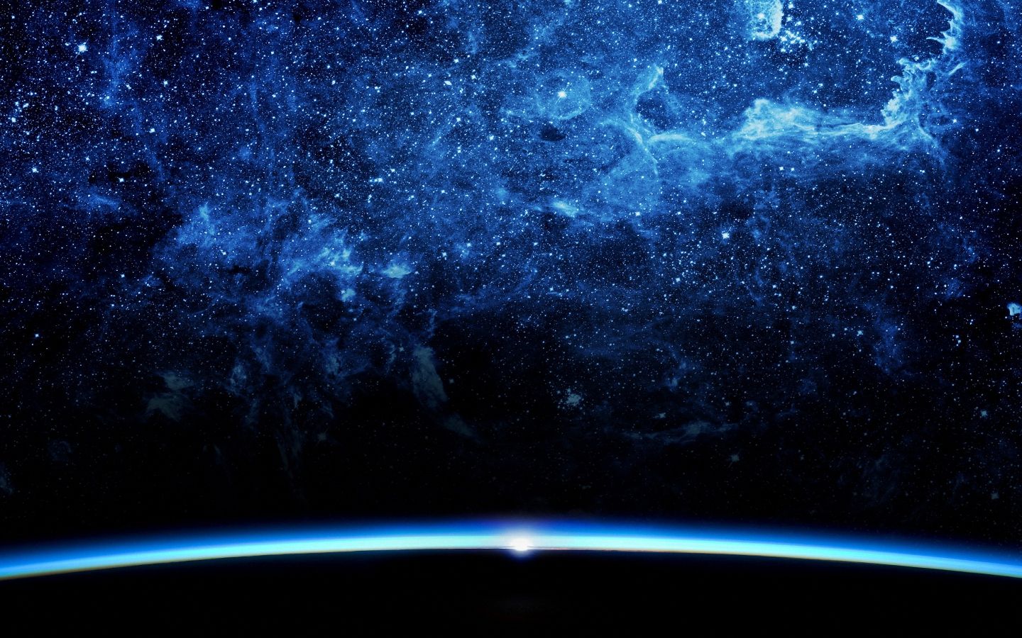 Pretty Blue Galaxy Space Desktop Wallpaper HD