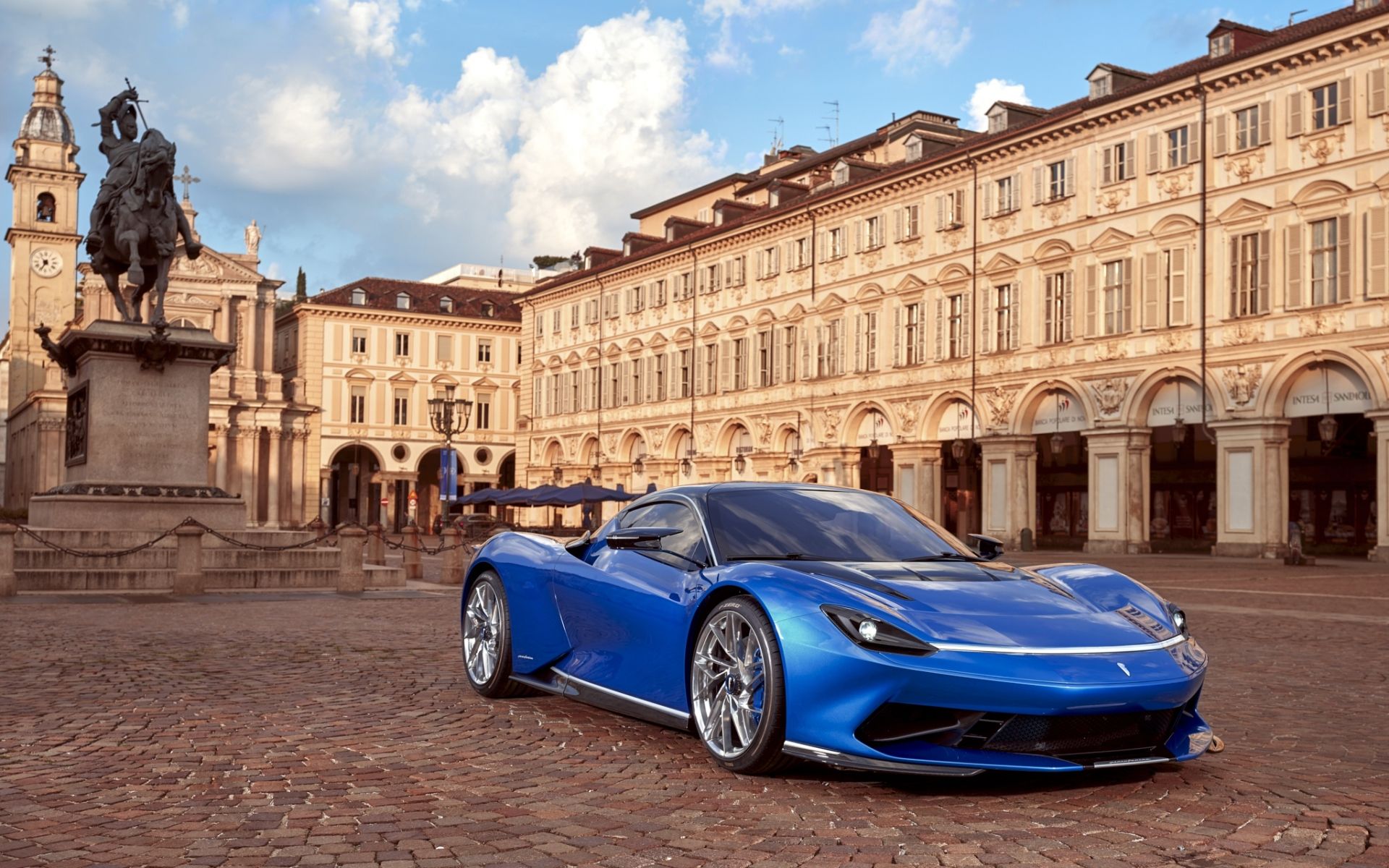 Wallpaper of Blue, Canyon, Pininfarina Battista, Sport, Car