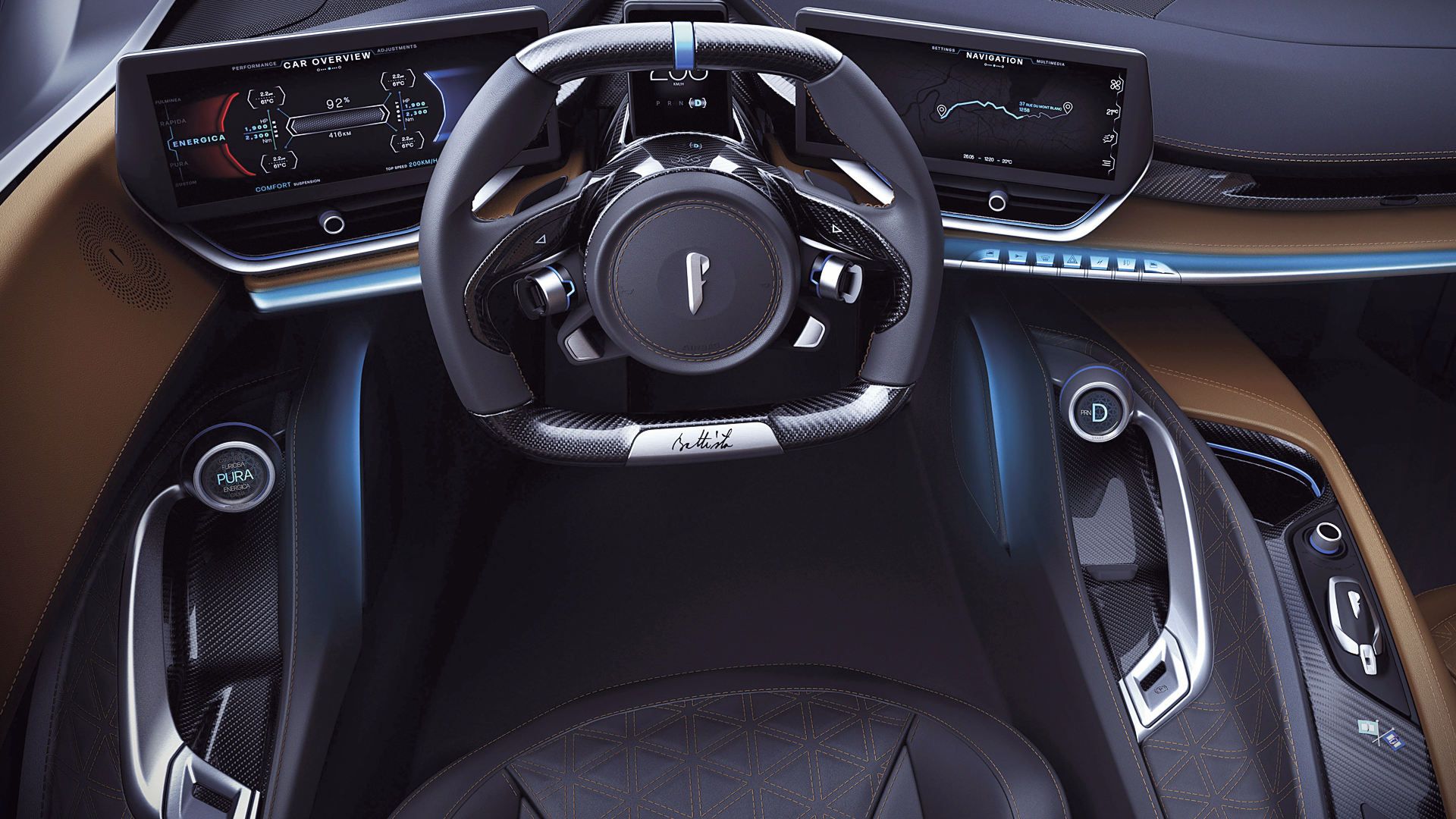 Pininfarina Battista 2020 Interior Wallpaper