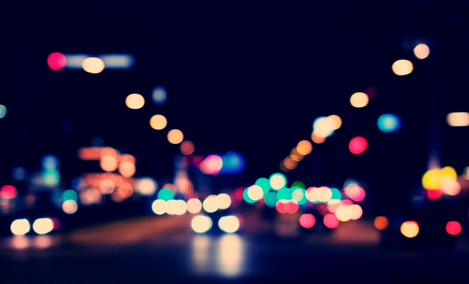 City Street Lights At Night